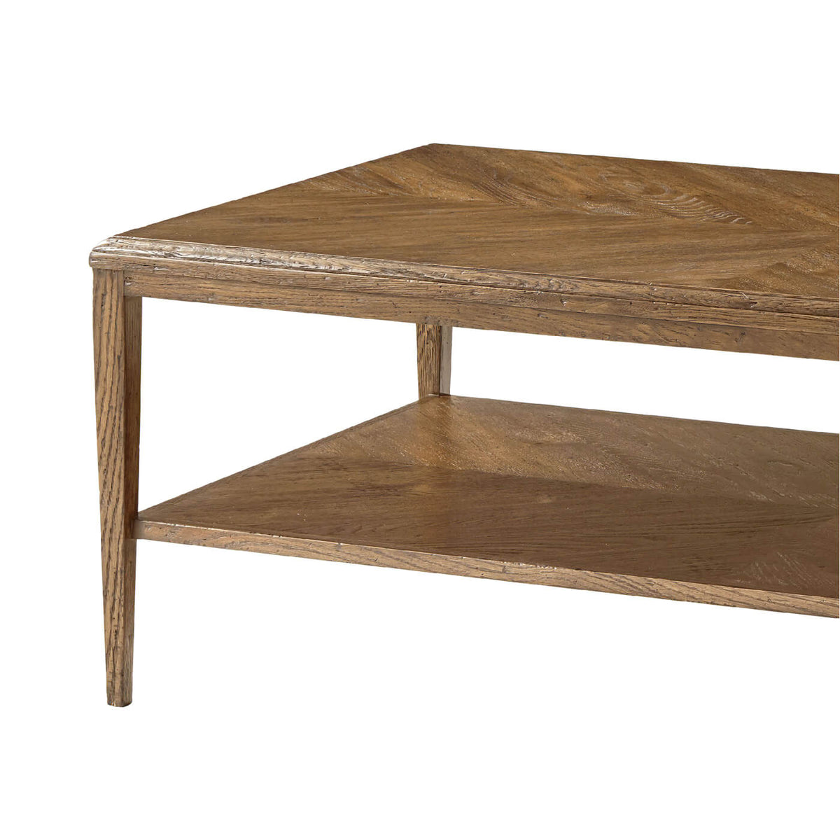 Modern Oak Coffee Table - Light Finish - English Georgian America