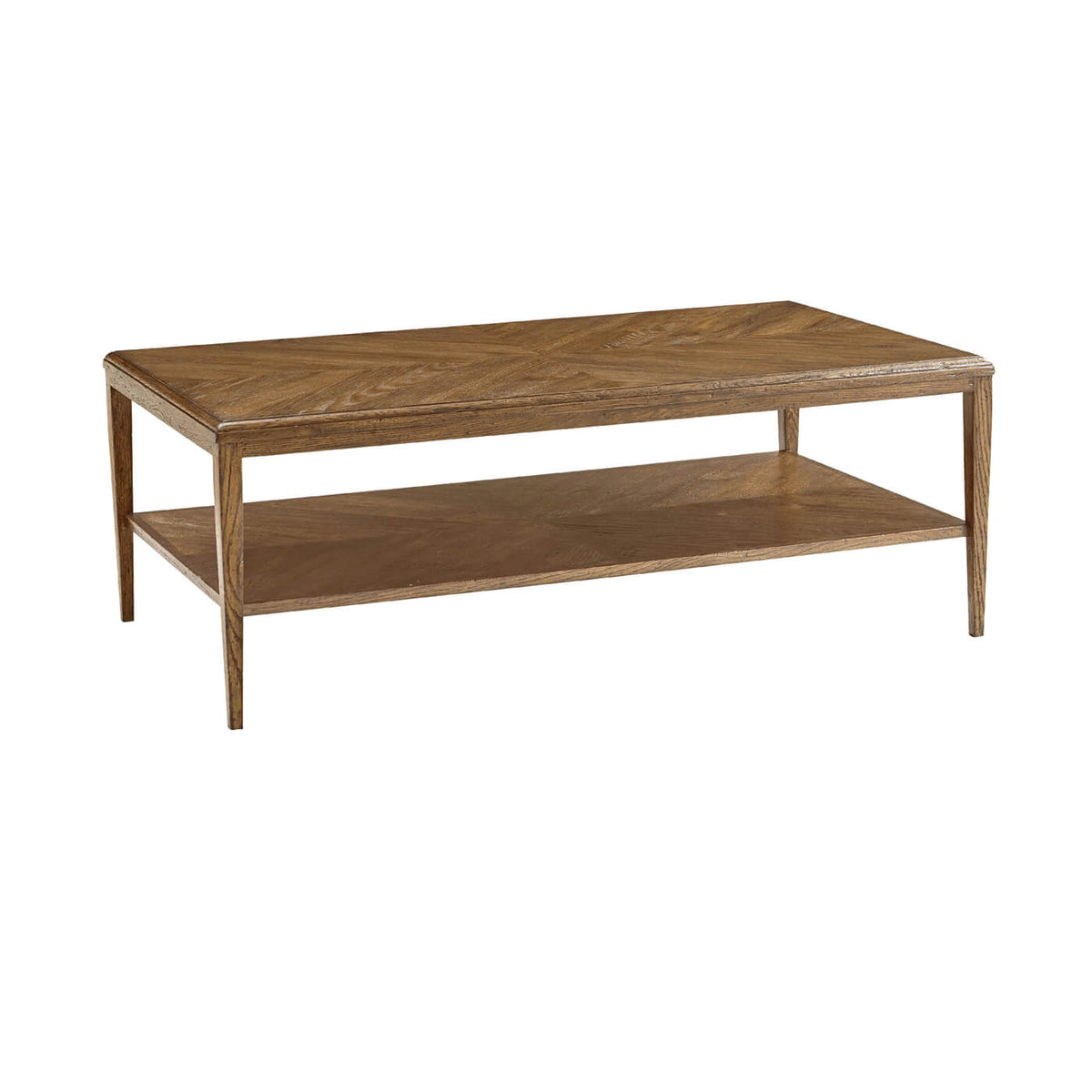 Modern Oak Coffee Table - Light Finish - English Georgian America