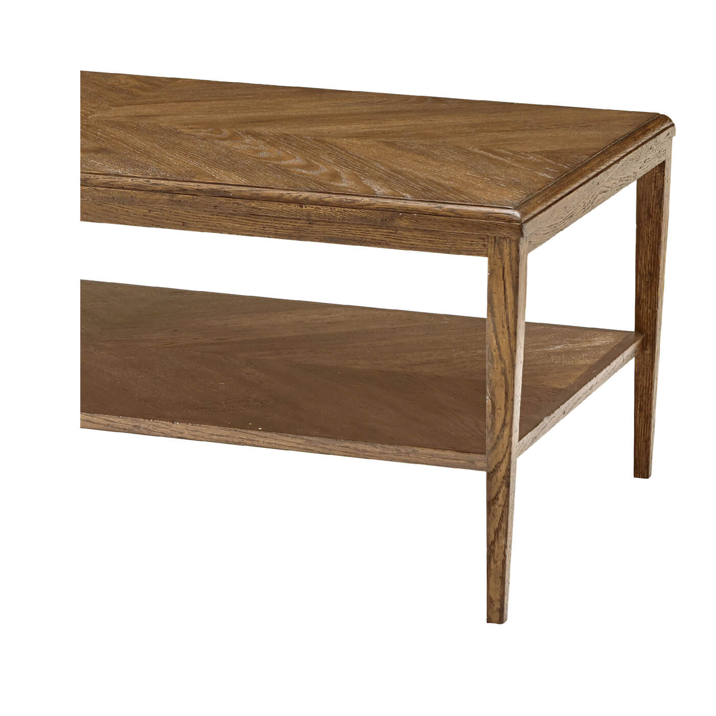 Modern Oak Coffee Table - Light Finish - English Georgian America