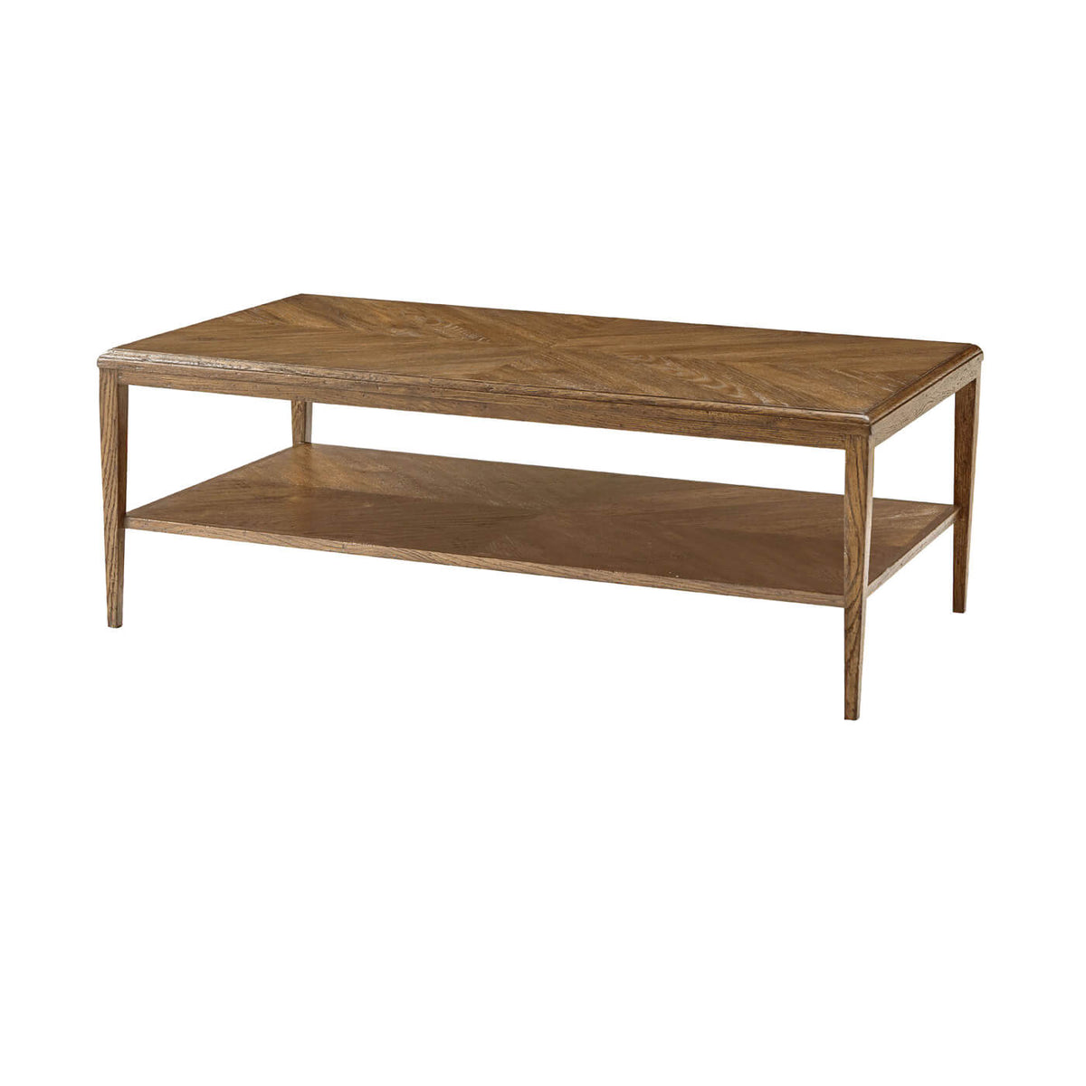 Modern Oak Coffee Table - Light Finish - English Georgian America