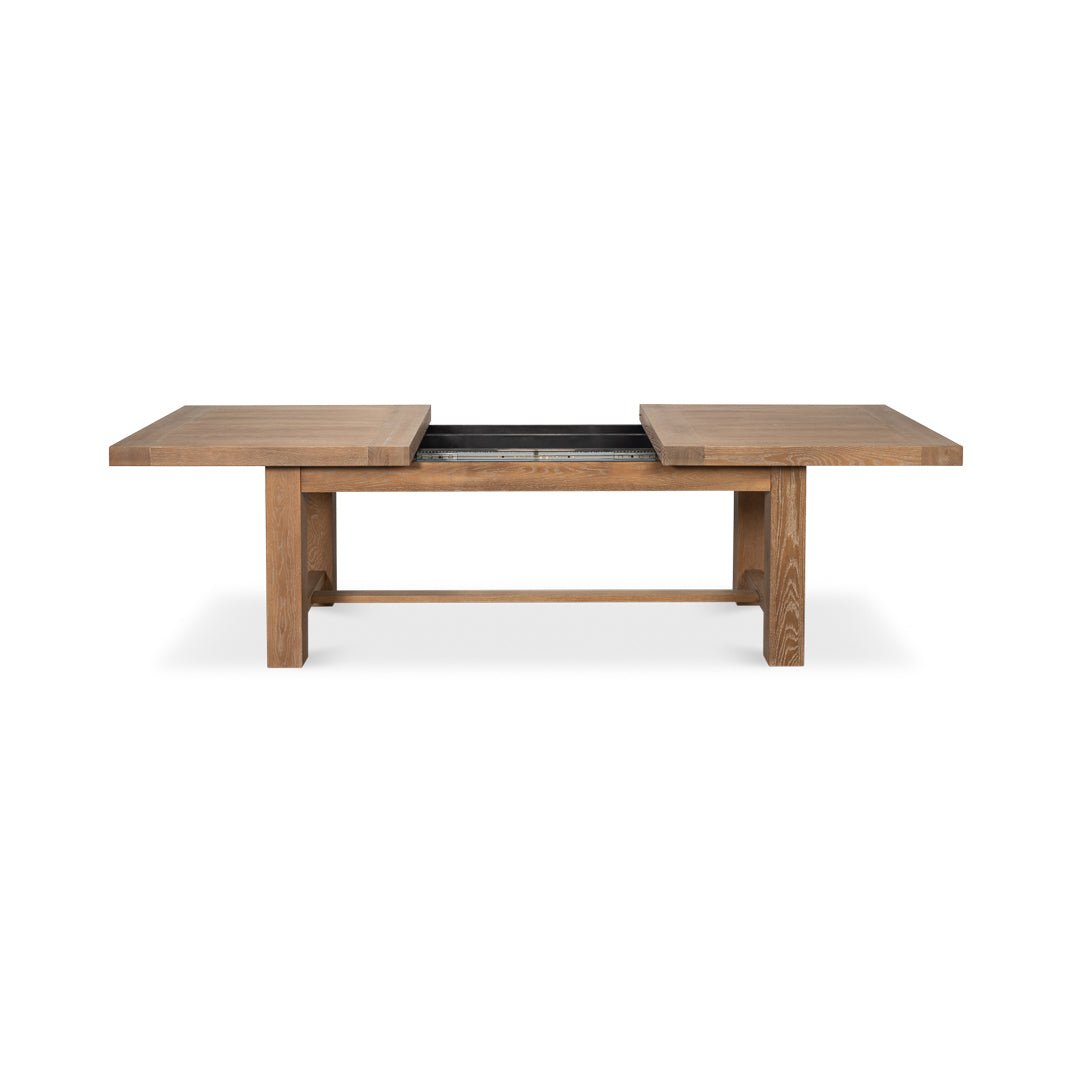 Modern Oak Extension Dining Table - English Georgian America