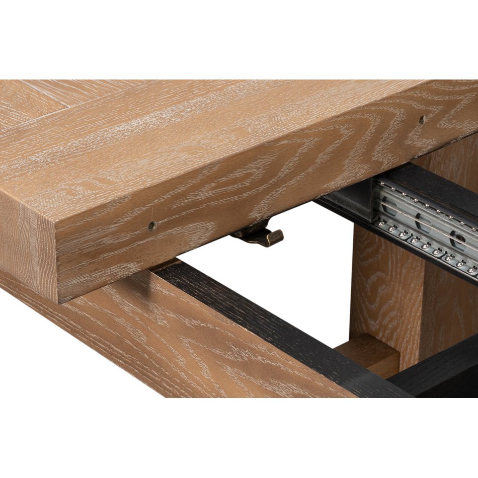 Modern Oak Extension Dining Table - English Georgian America