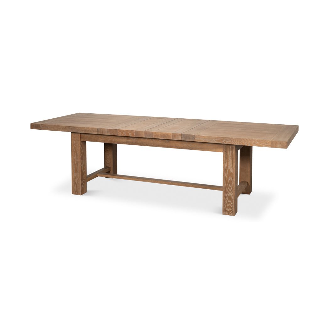 Modern Oak Extension Dining Table - English Georgian America