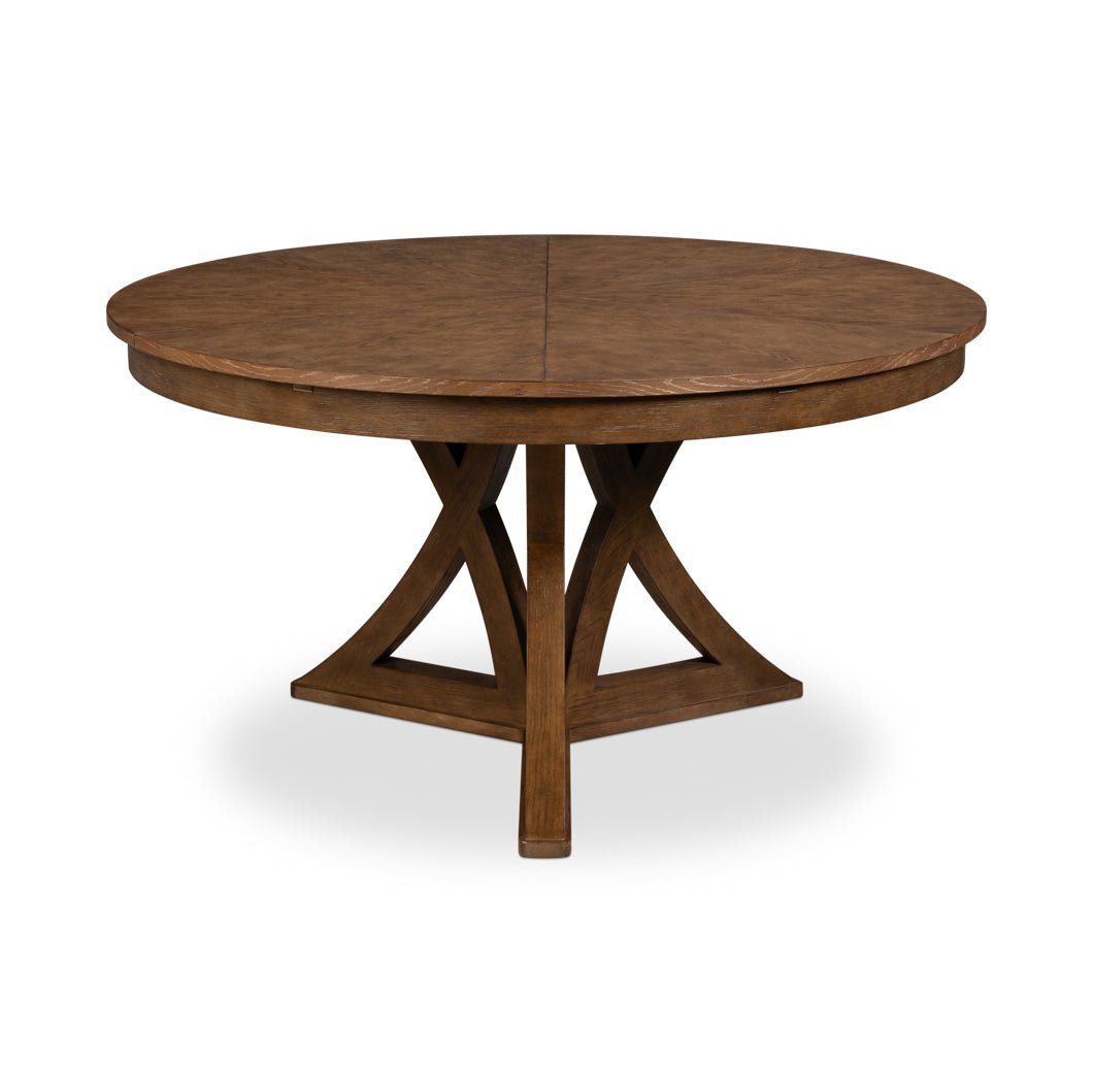 Modern Oak Jupe Dining Table - 84&quot; - English Georgian America