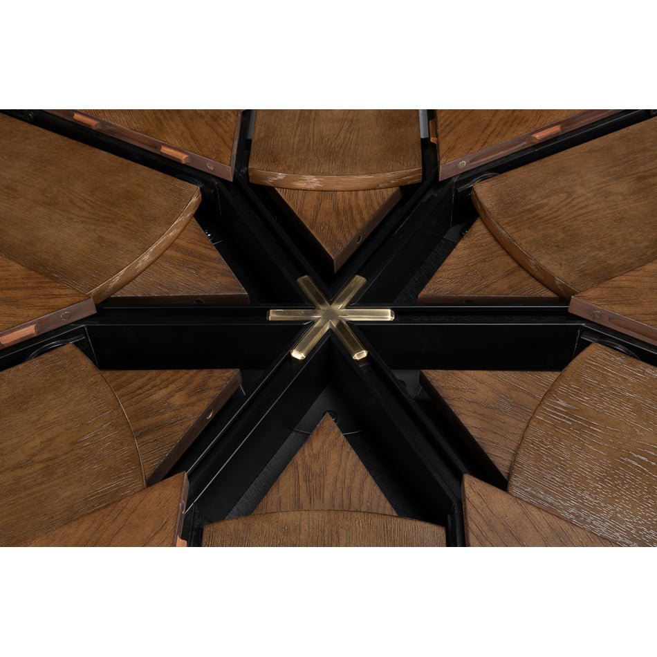 Modern Oak Jupe Dining Table - 84&quot; - English Georgian America