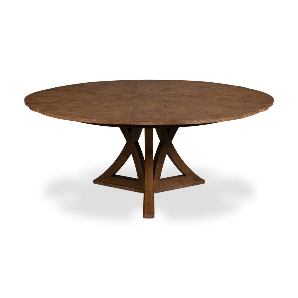 Modern Oak Jupe Dining Table - 84&quot; - English Georgian America