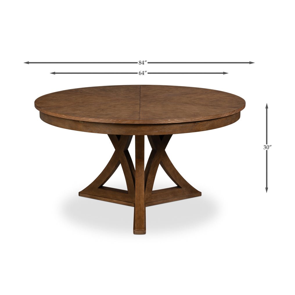 Modern Oak Jupe Dining Table - 84&quot; - English Georgian America
