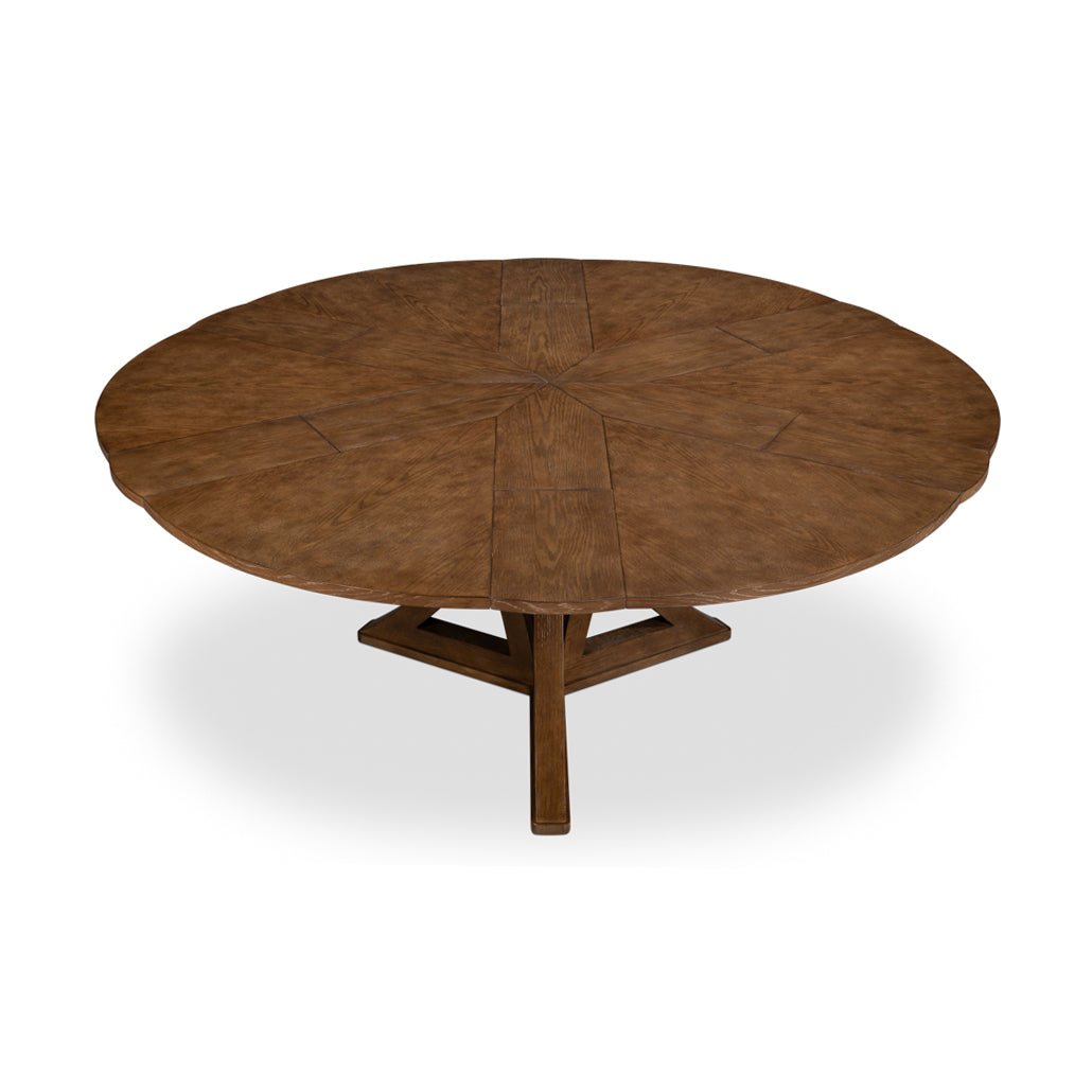 Modern Oak Jupe Dining Table - 84&quot; - English Georgian America