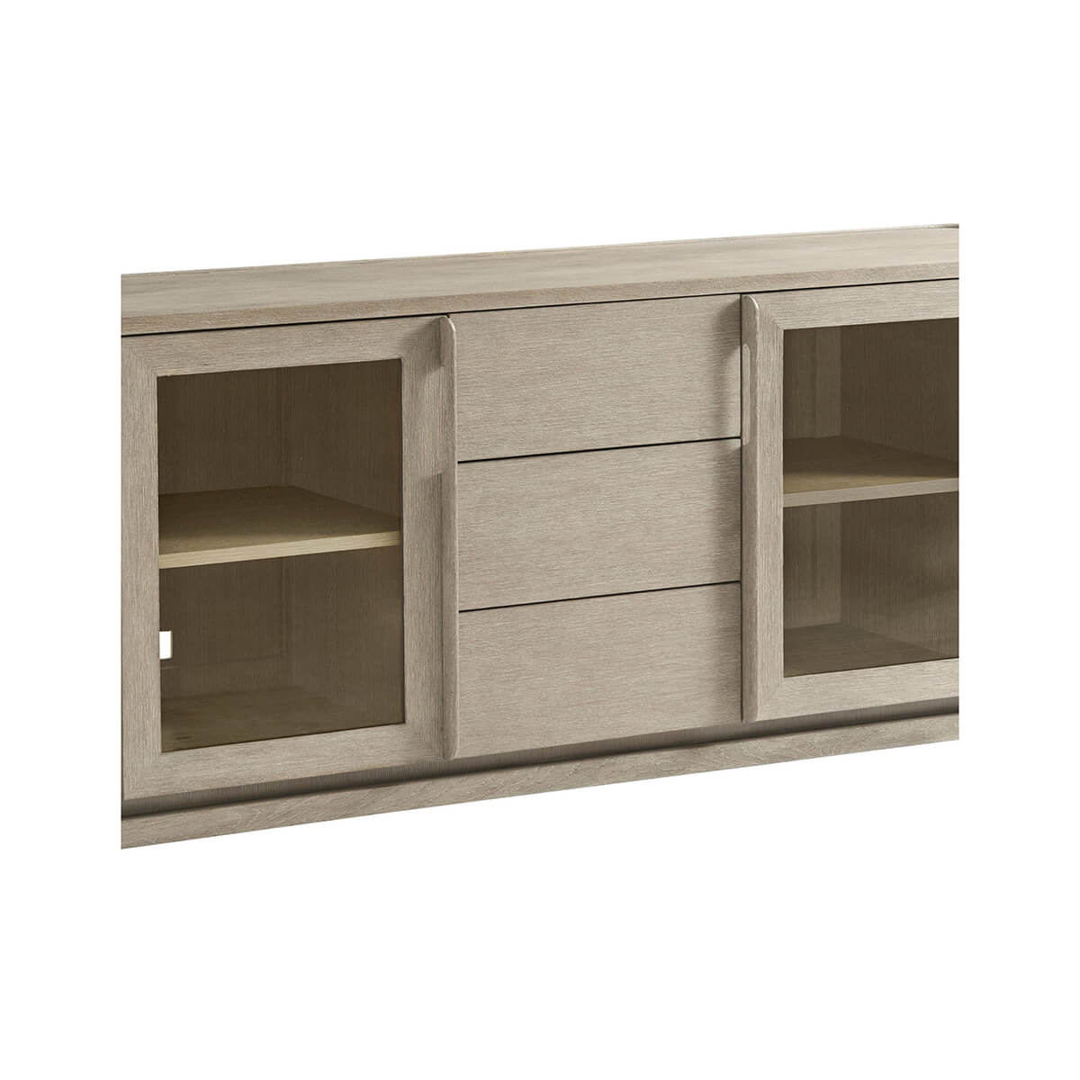 Modern Oak Media Console - English Georgian America