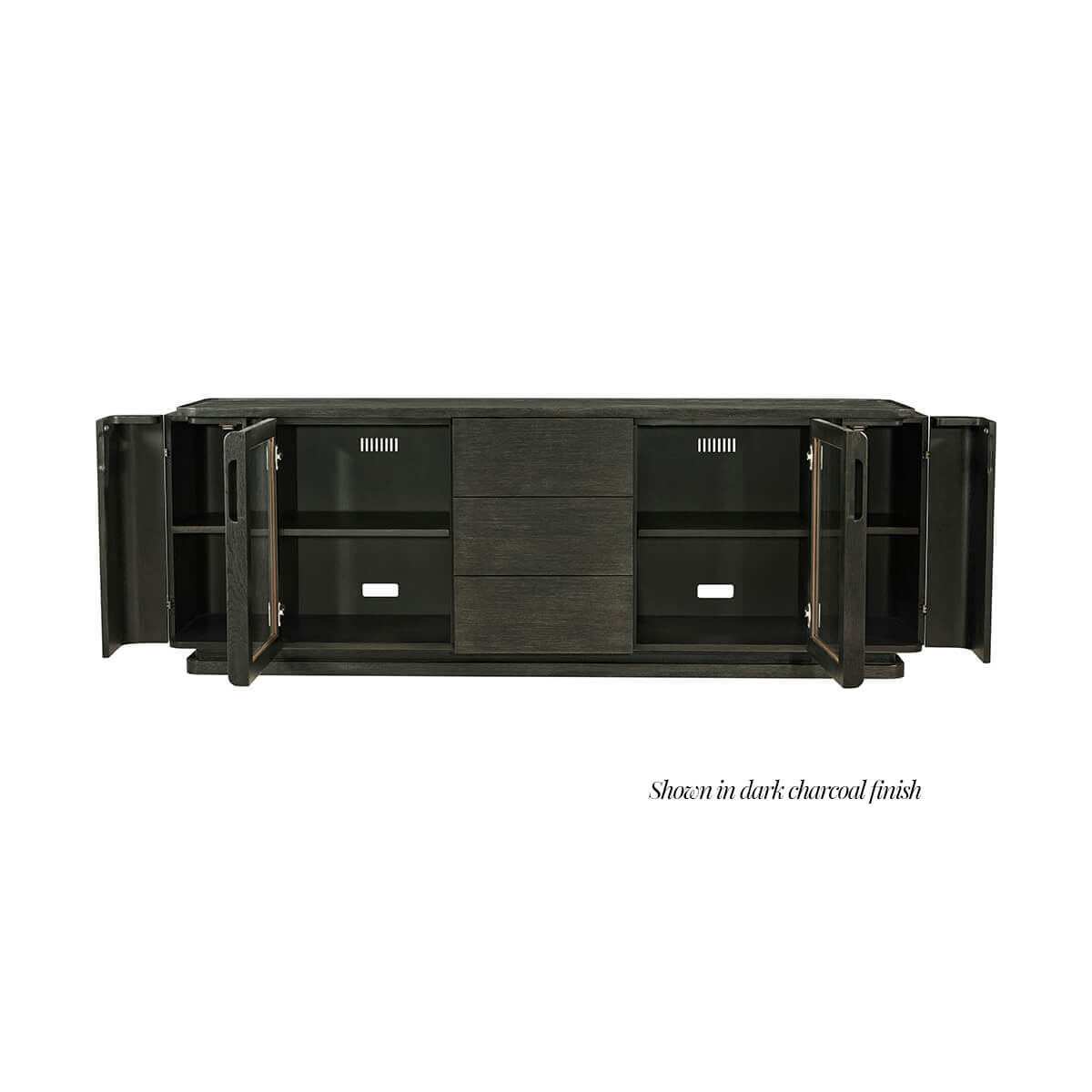 Modern Oak Media Console - English Georgian America
