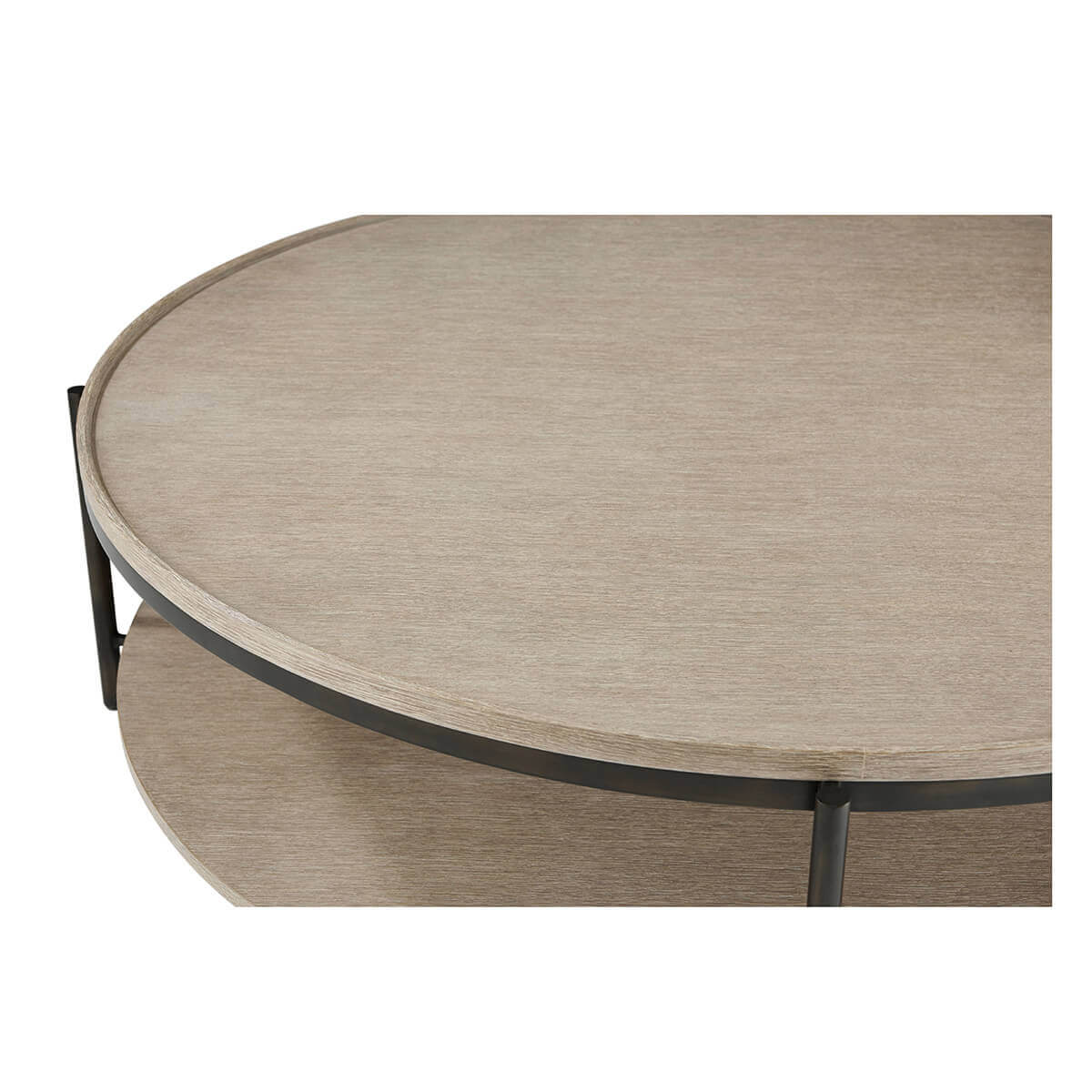 Modern Oak Round Coffee Table - English Georgian America