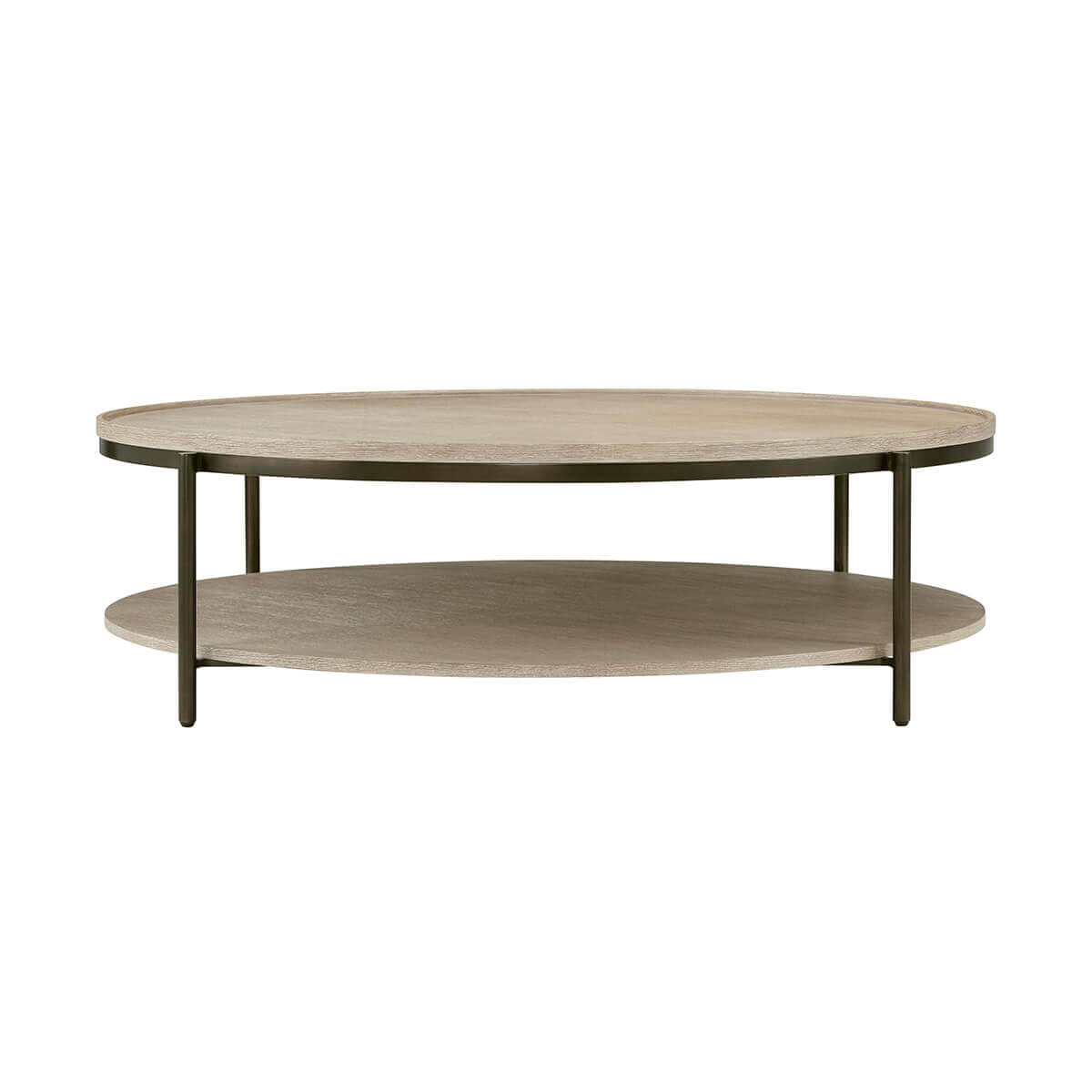 Modern Oak Round Coffee Table - English Georgian America