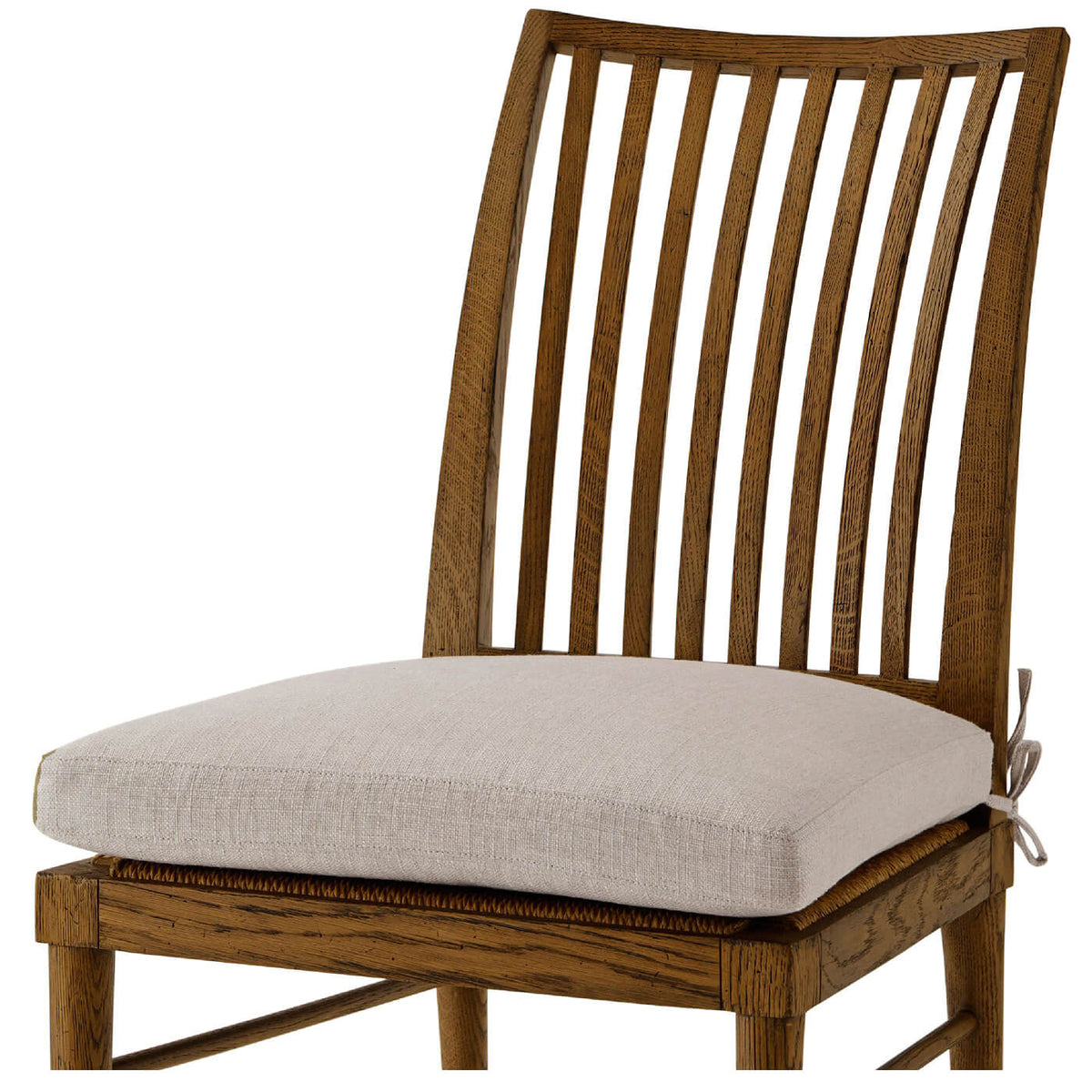 Modern Oak Slat Back Dining Chair - Dark - English Georgian America