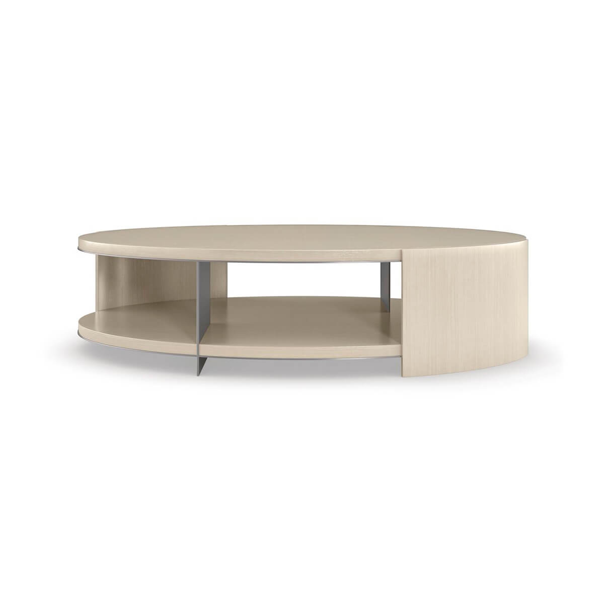 Modern Oval Two Tier Cocktail Table - English Georgian America