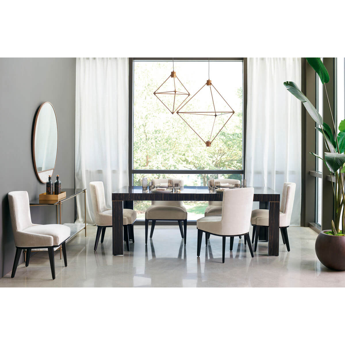 Modern Parson Style Extension Dining Table - English Georgian America
