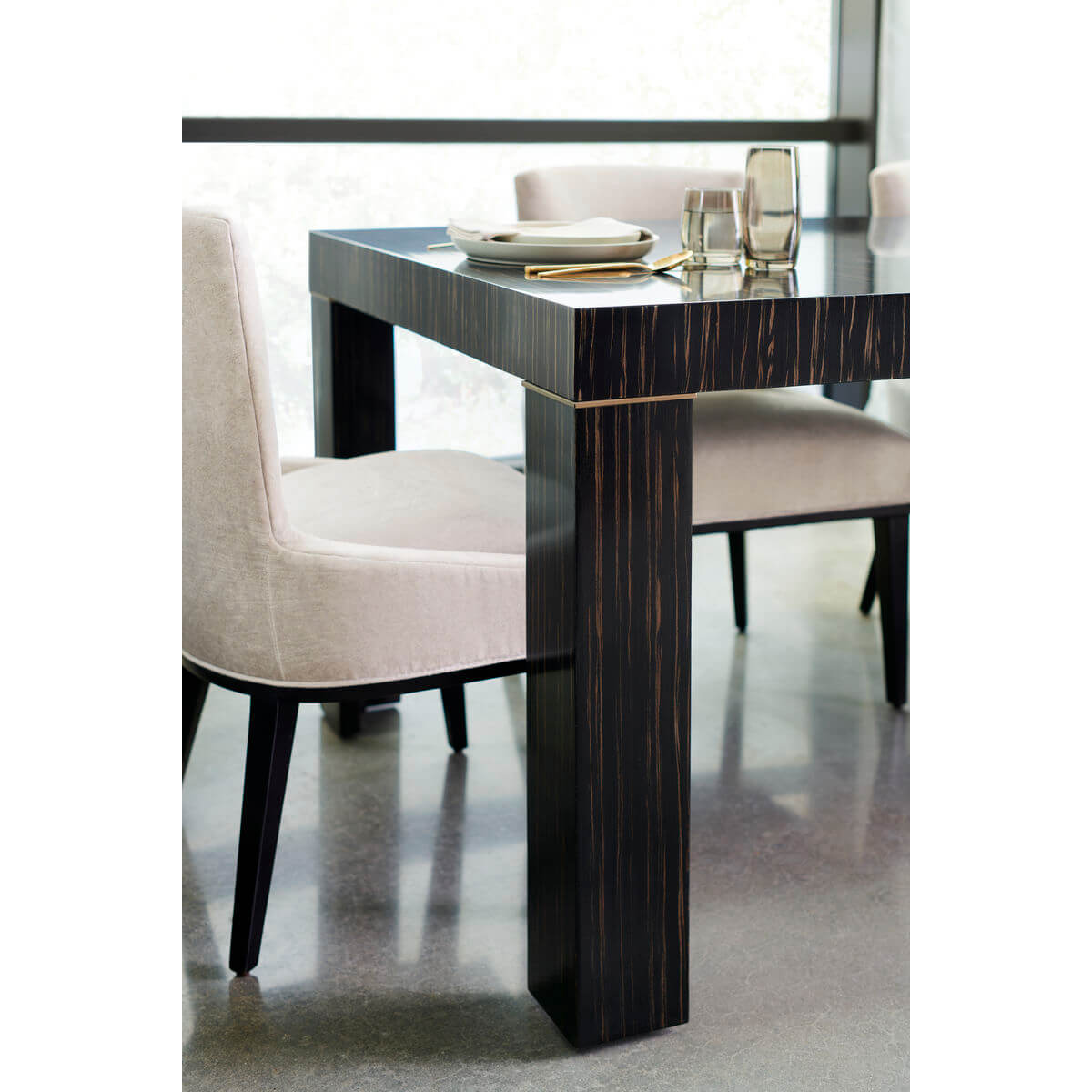 Modern Parson Style Extension Dining Table - English Georgian America