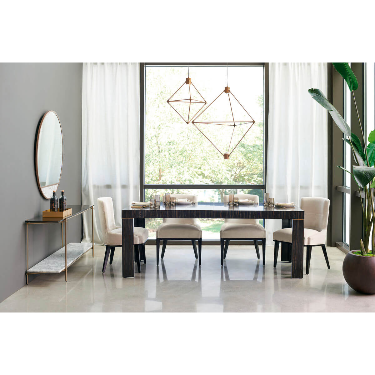 Modern Parson Style Extension Dining Table - English Georgian America