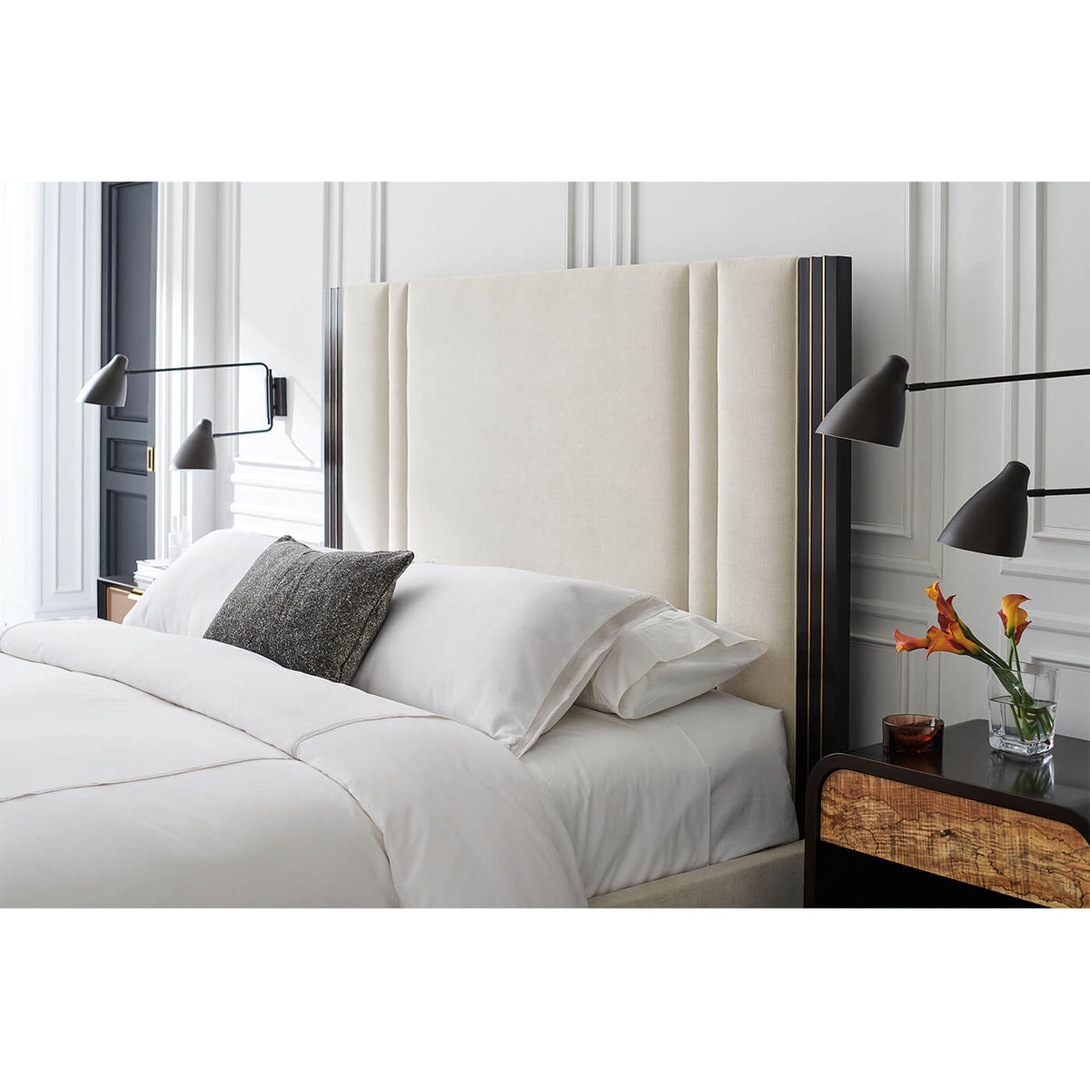 Modern Parsons Style King Bed - English Georgian America