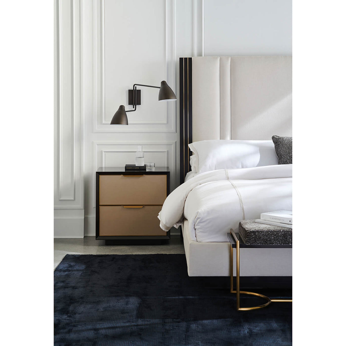 Modern Parsons Style King Bed - English Georgian America