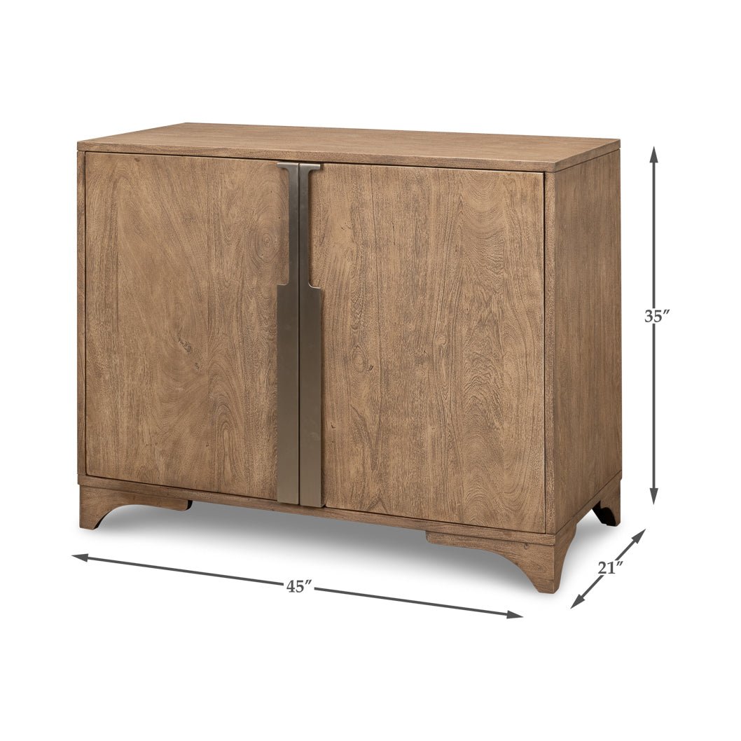 Modern Pine Side Cabinet - English Georgian America