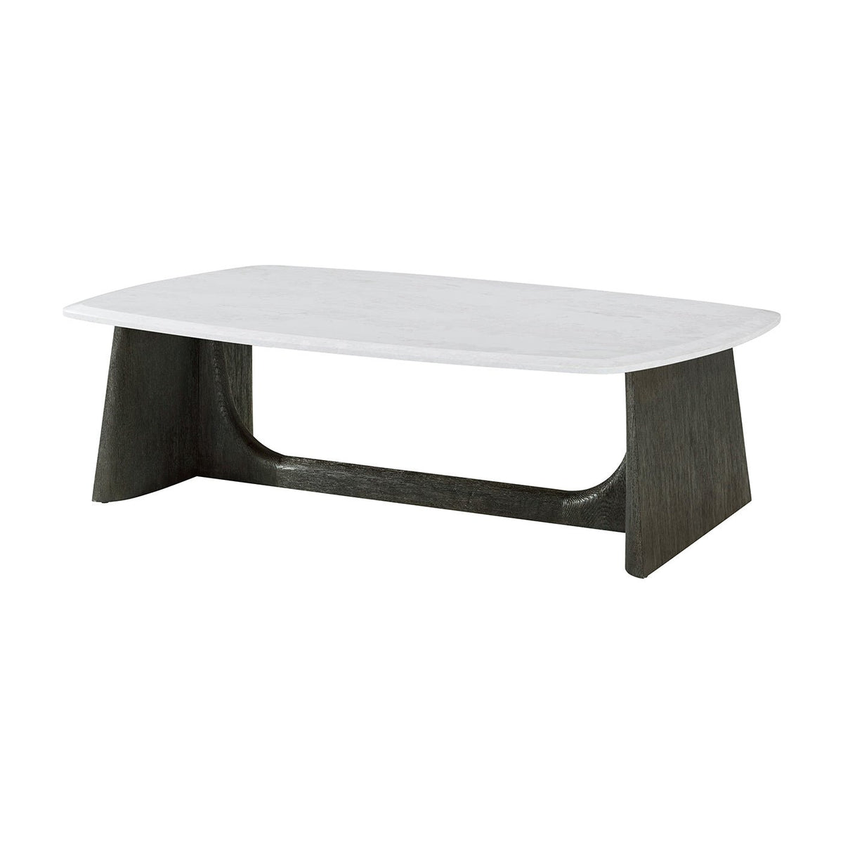 Modern Quartz Top Charcoal Coffee Table - English Georgian America