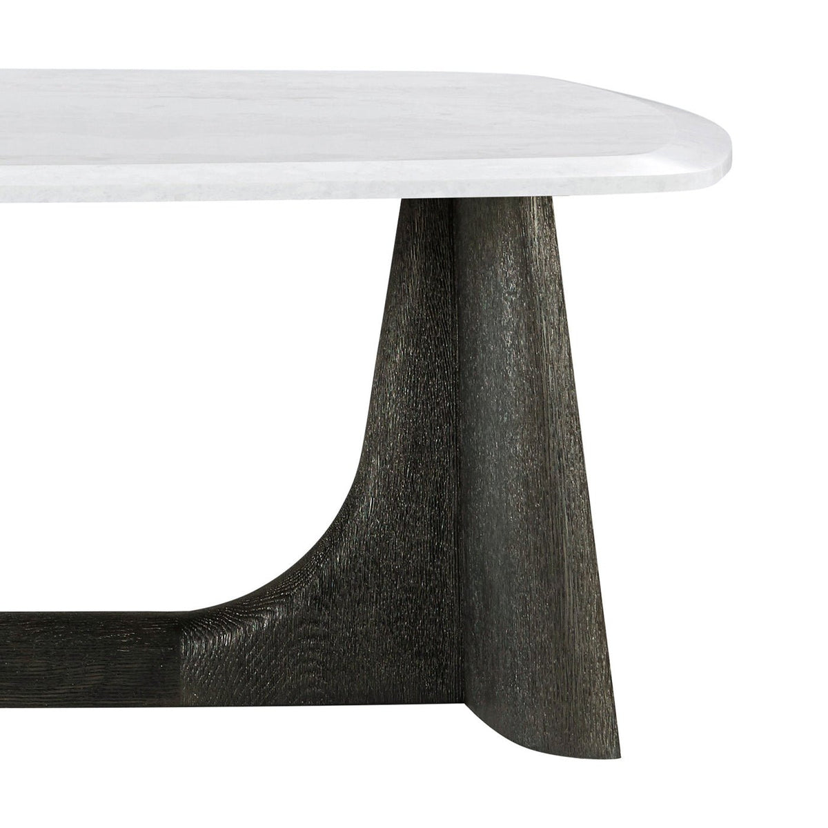 Modern Quartz Top Charcoal Coffee Table - English Georgian America