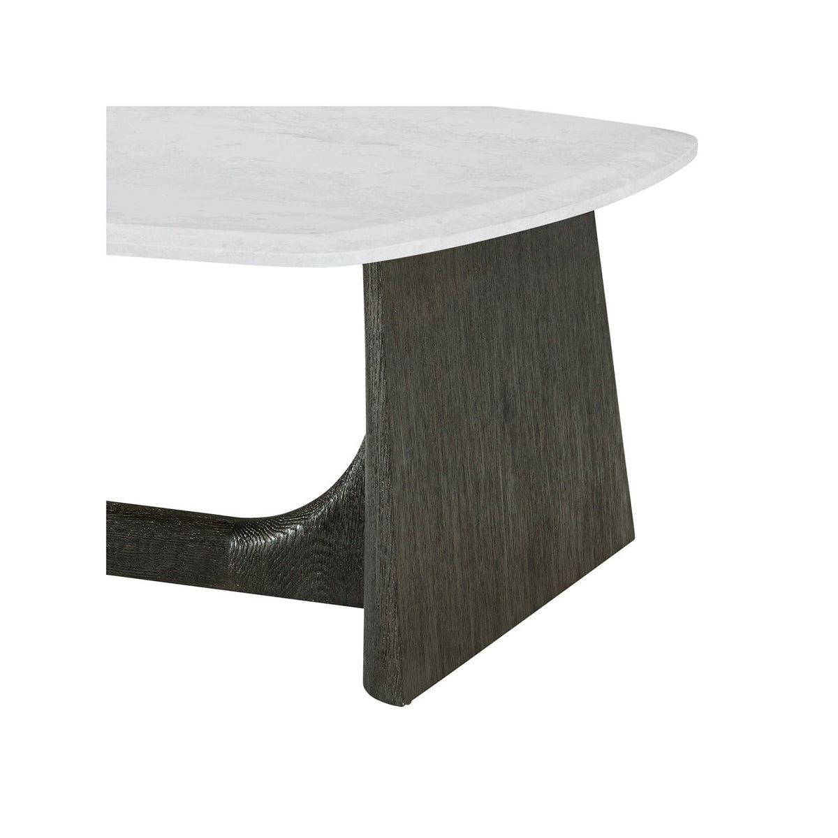Modern Quartz Top Charcoal Coffee Table - English Georgian America