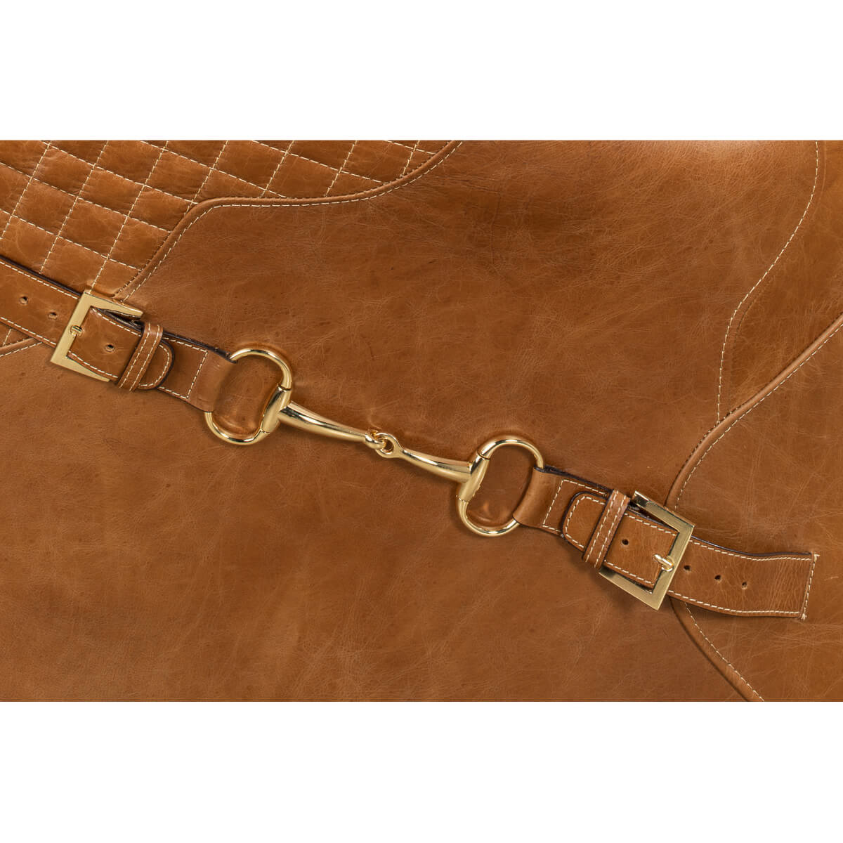 Modern Quilted Leather Armchair - English Georgian America