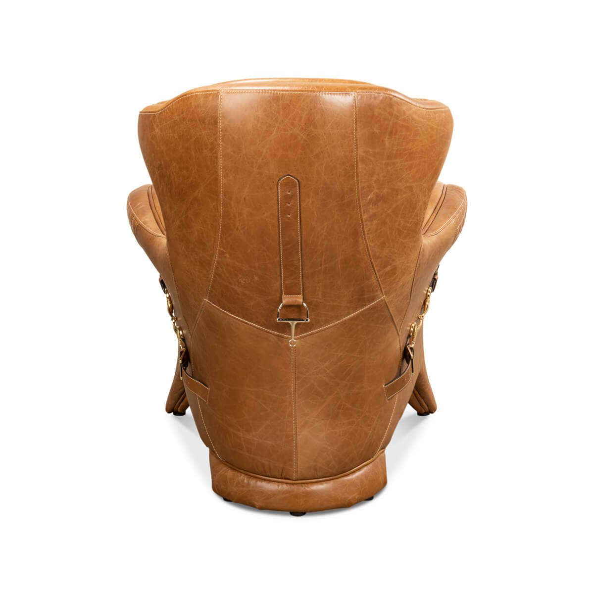 Modern Quilted Leather Armchair - English Georgian America