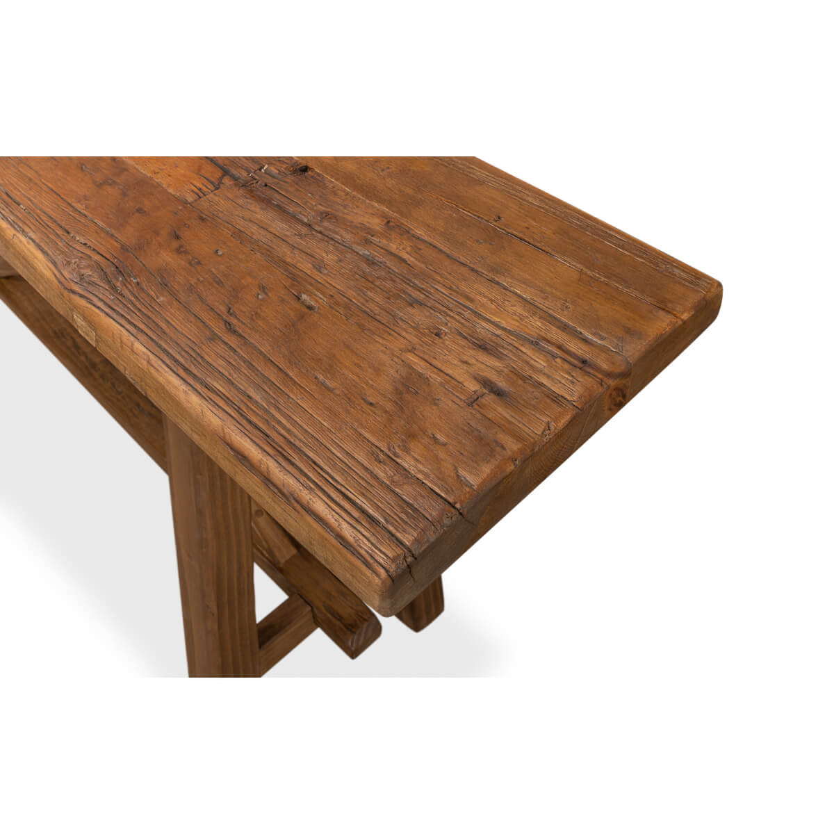 Modern Reclaimed Wood Console Table - English Georgian America