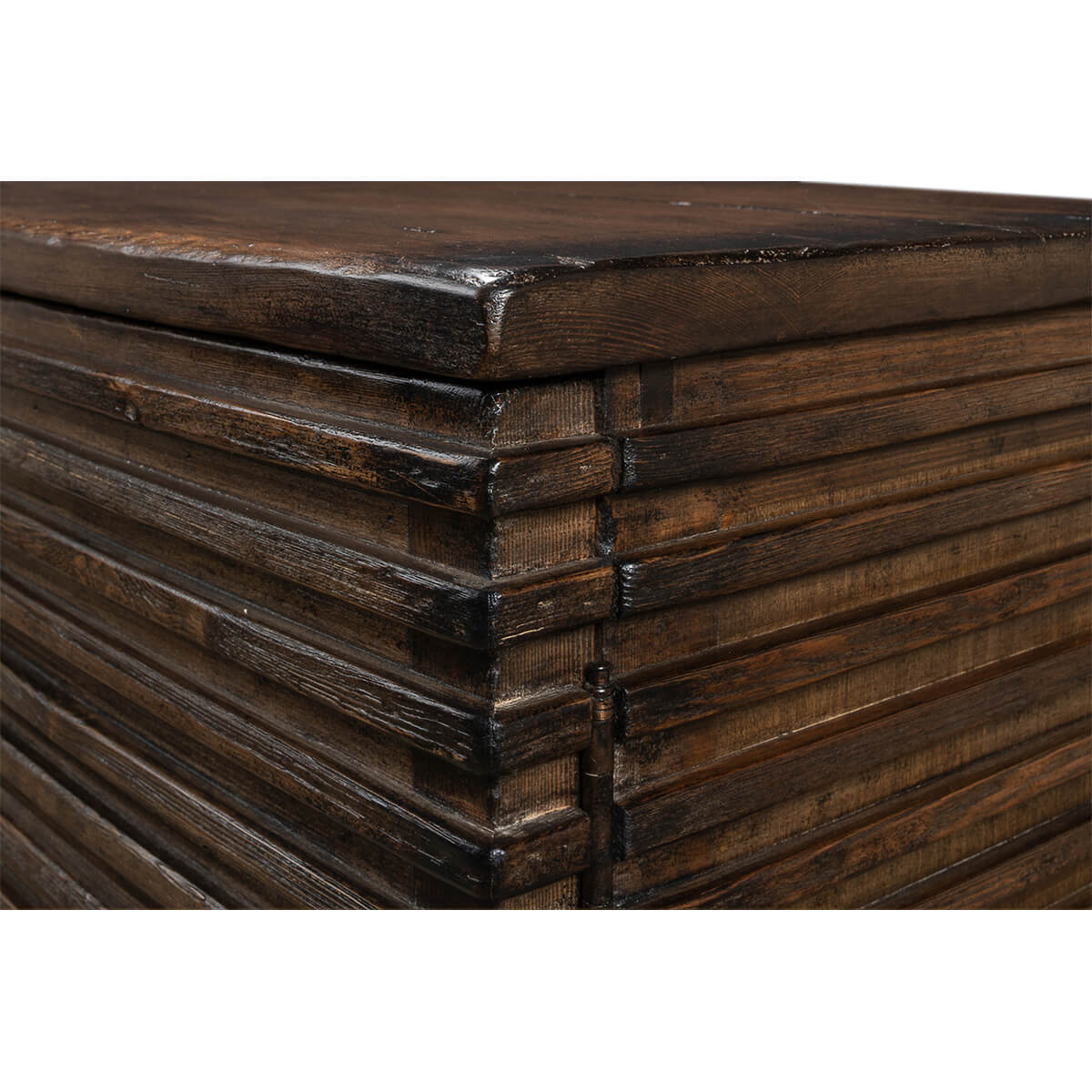 Modern Ribbed Bowfront Cabinet - English Georgian America