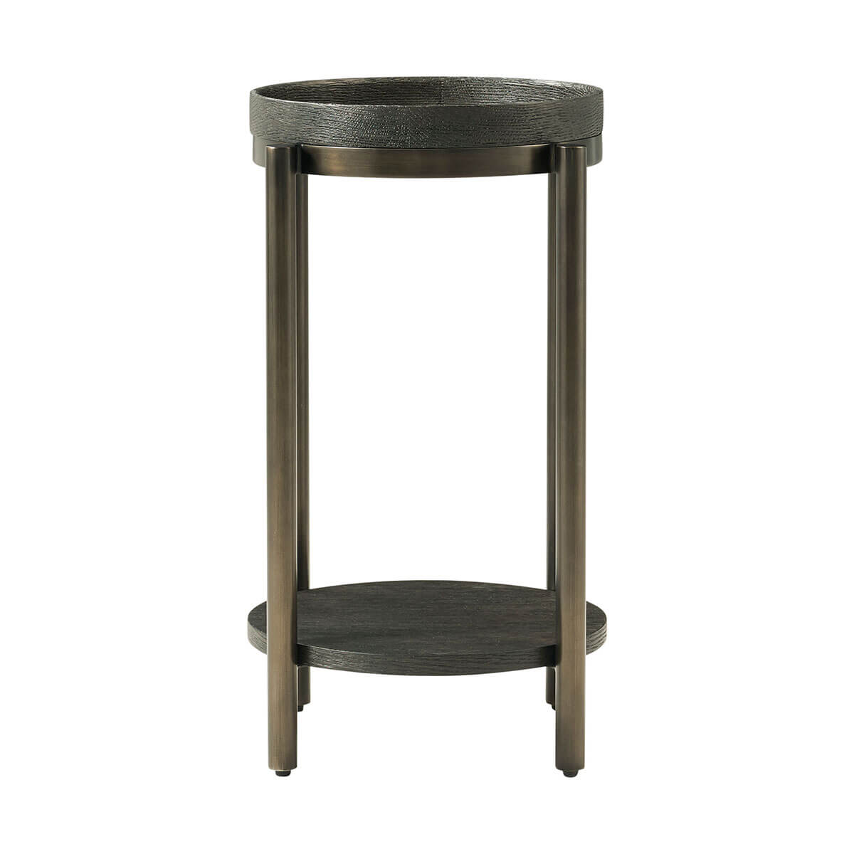 Modern Round Accent Table - Dark - English Georgian America