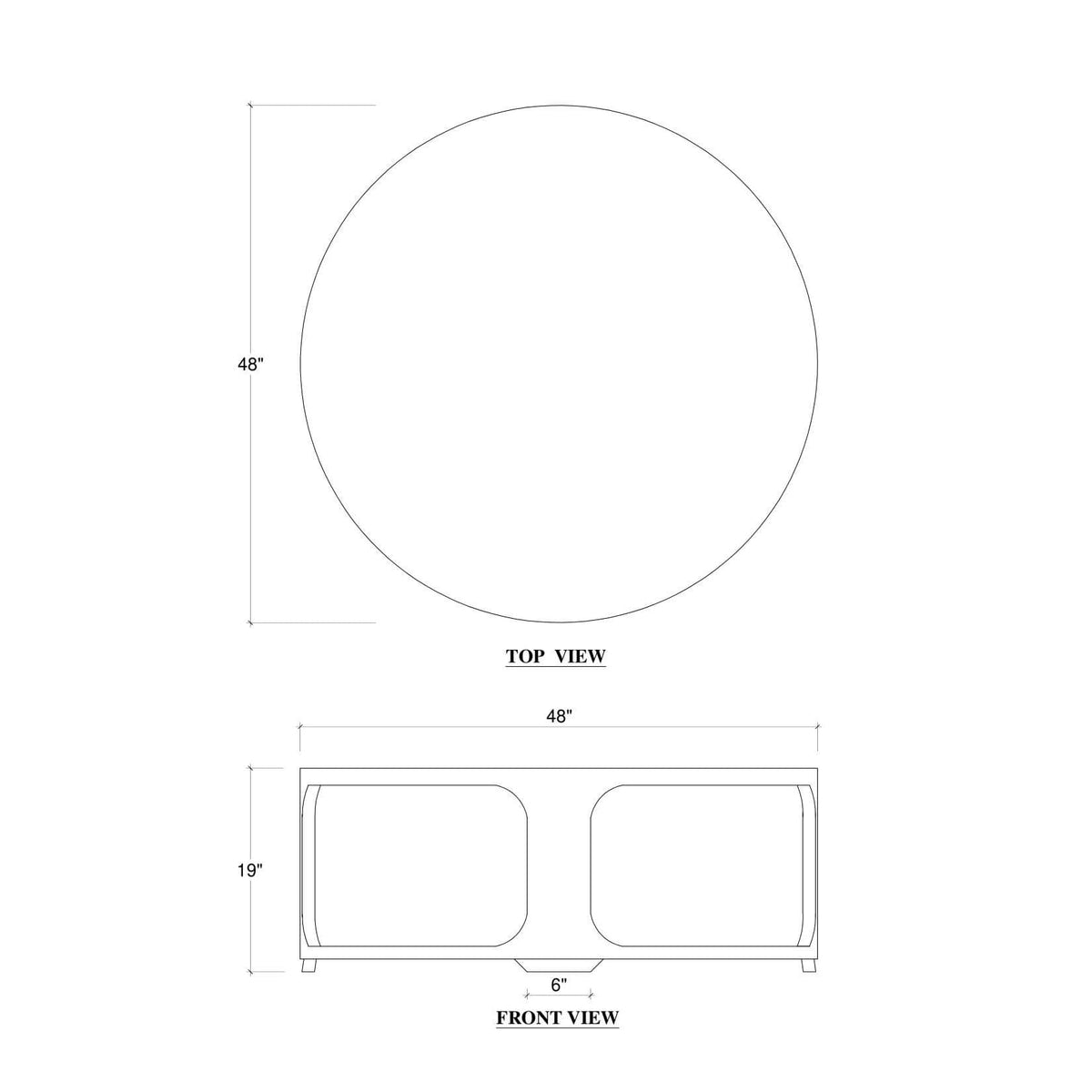 Modern Round Coffee Table - English Georgian America