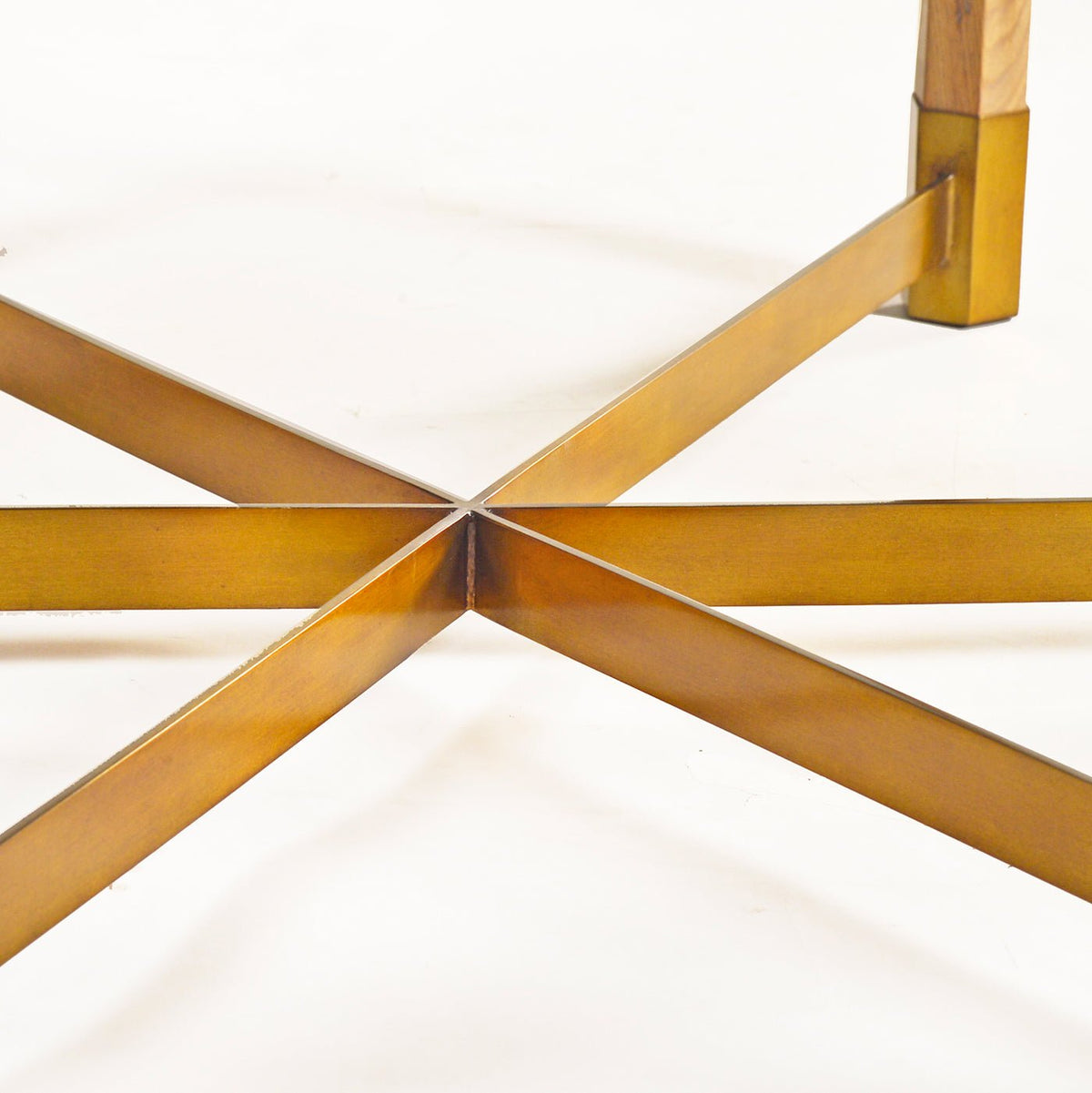 Modern Round Coffee Table in Oatmeal Finish - English Georgian America