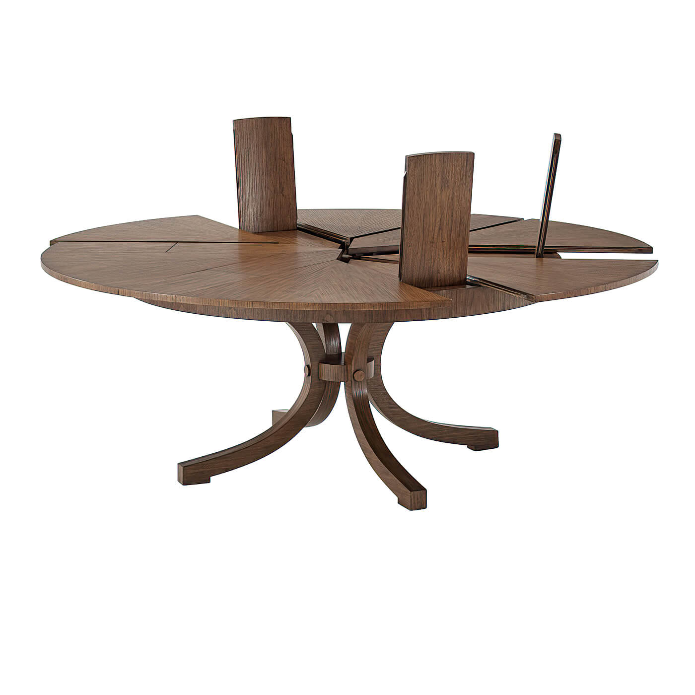 Modern Round Extension Dining Table - English Georgian America