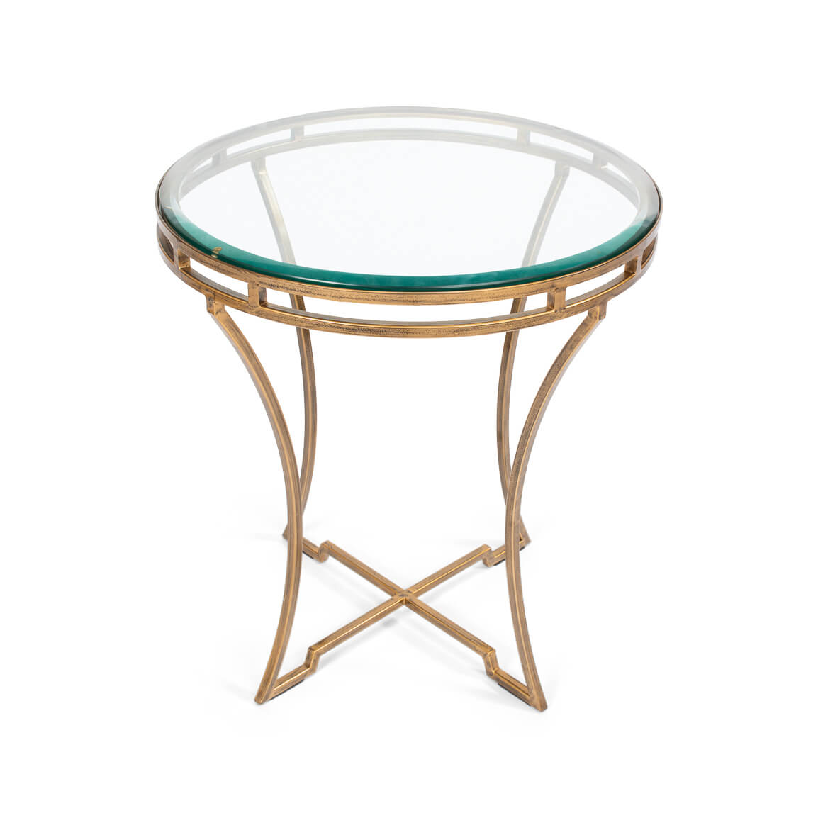 Modern Round Gilded End Table - English Georgian America