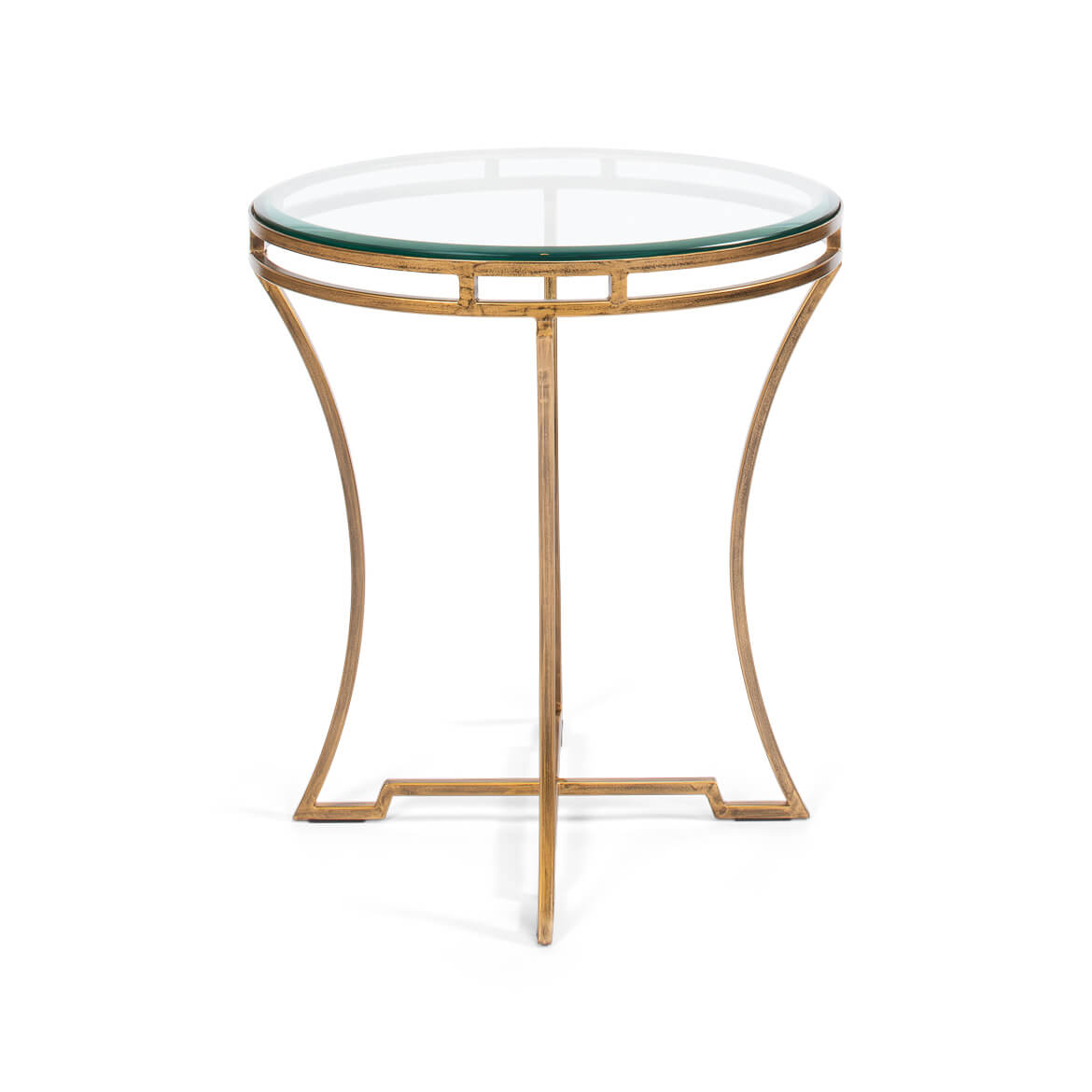 Modern Round Gilded End Table - English Georgian America