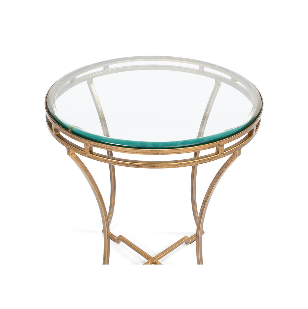 Modern Round Gilded End Table - English Georgian America