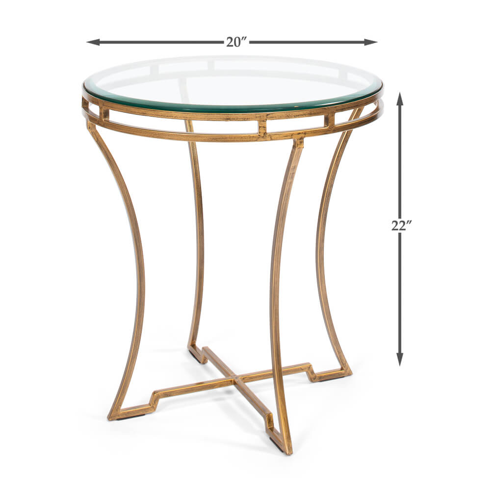 Modern Round Gilded End Table - English Georgian America