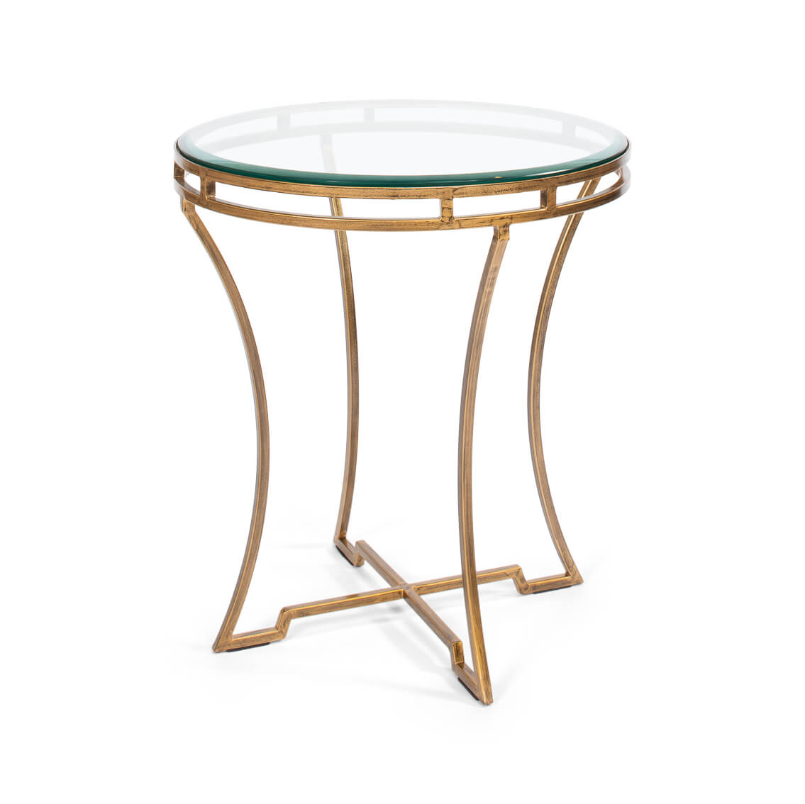 Modern Round Gilded End Table - English Georgian America