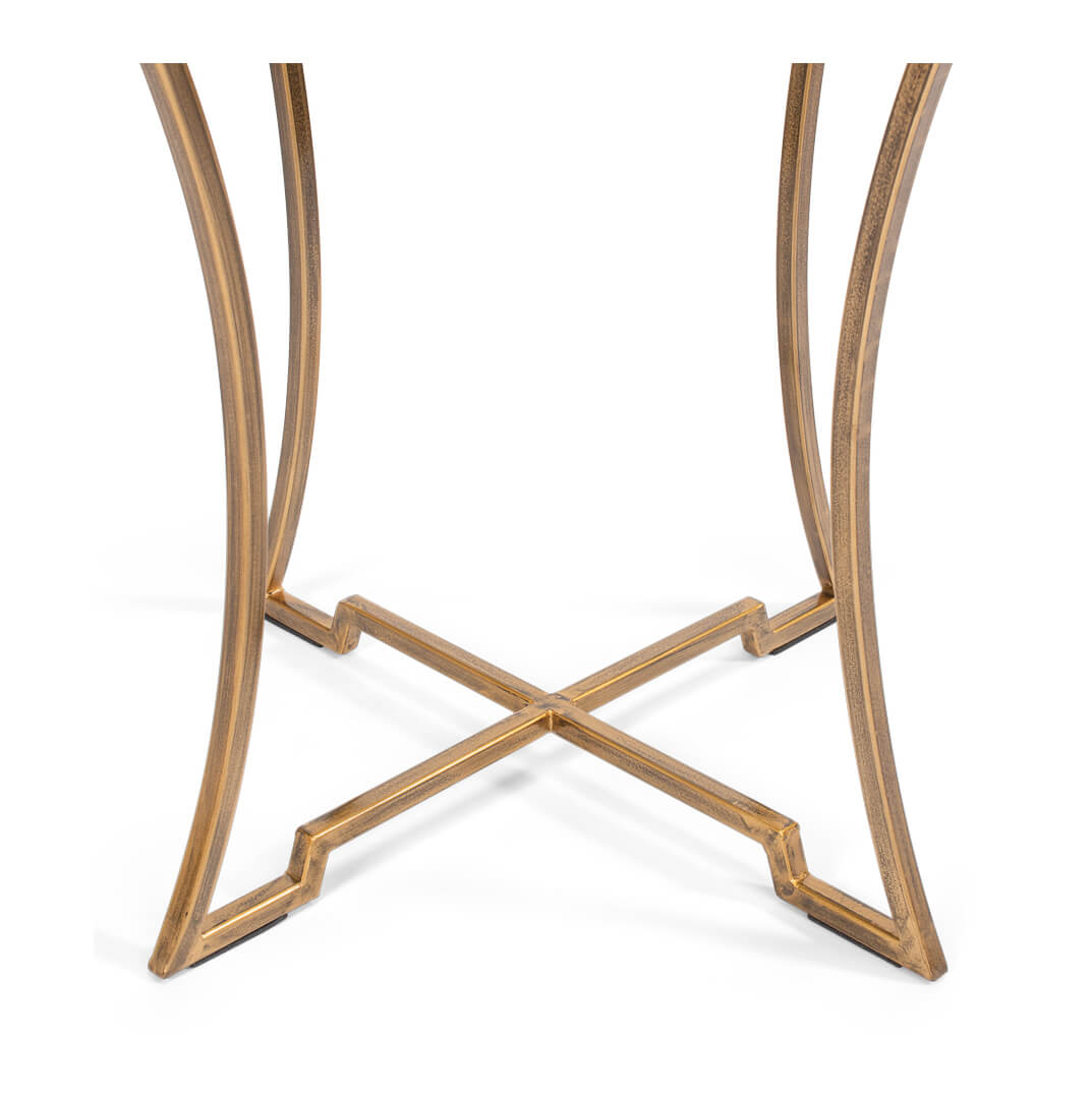 Modern Round Gilded End Table - English Georgian America