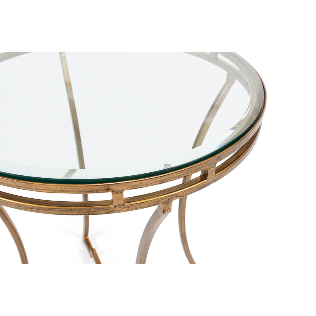 Modern Round Gilded End Table - English Georgian America