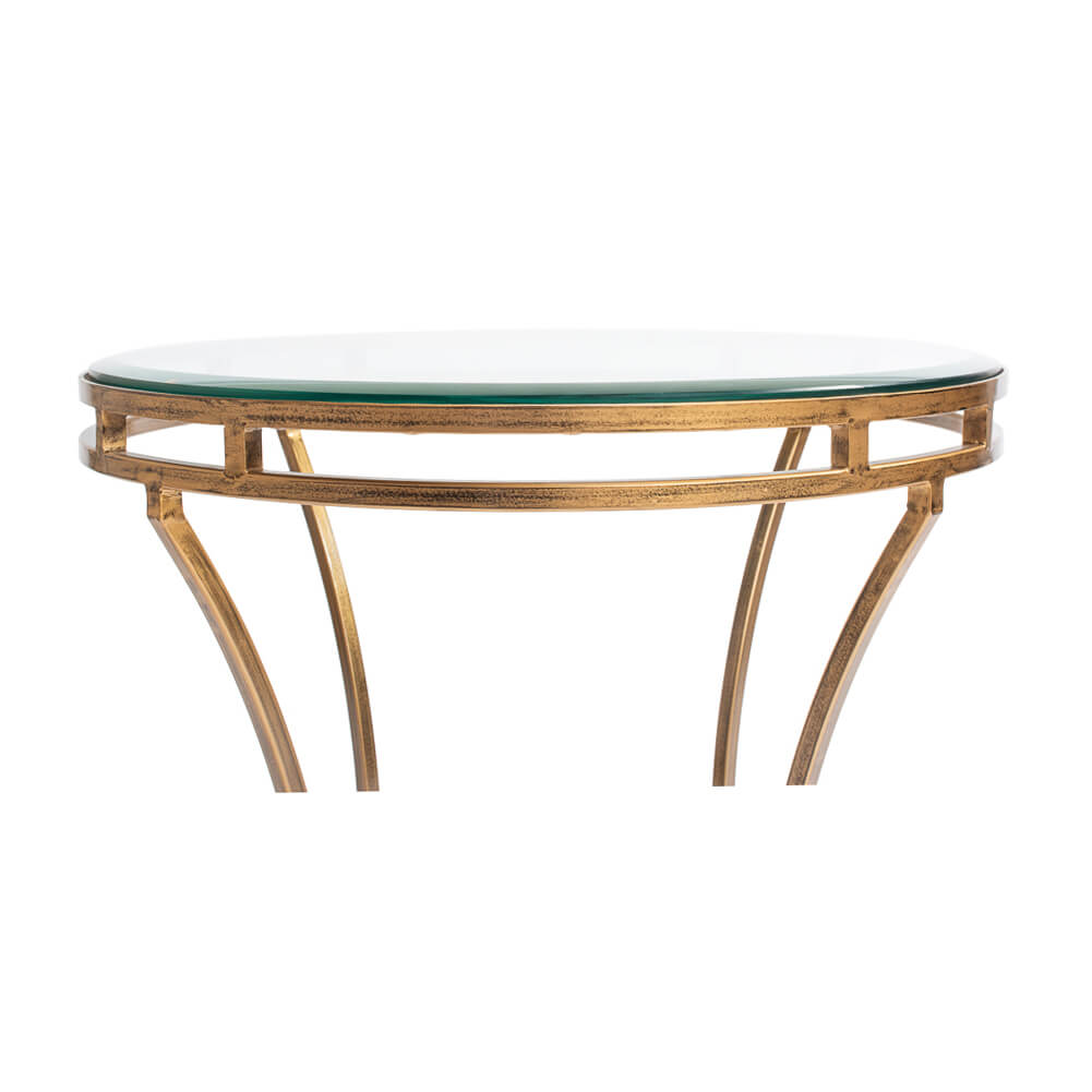 Modern Round Gilded End Table - English Georgian America