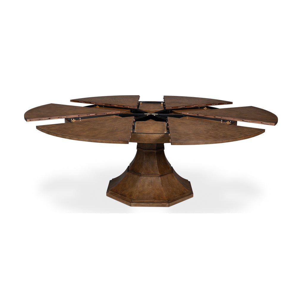 Modern Round Jupe Dining Table - 70&quot; - English Georgian America