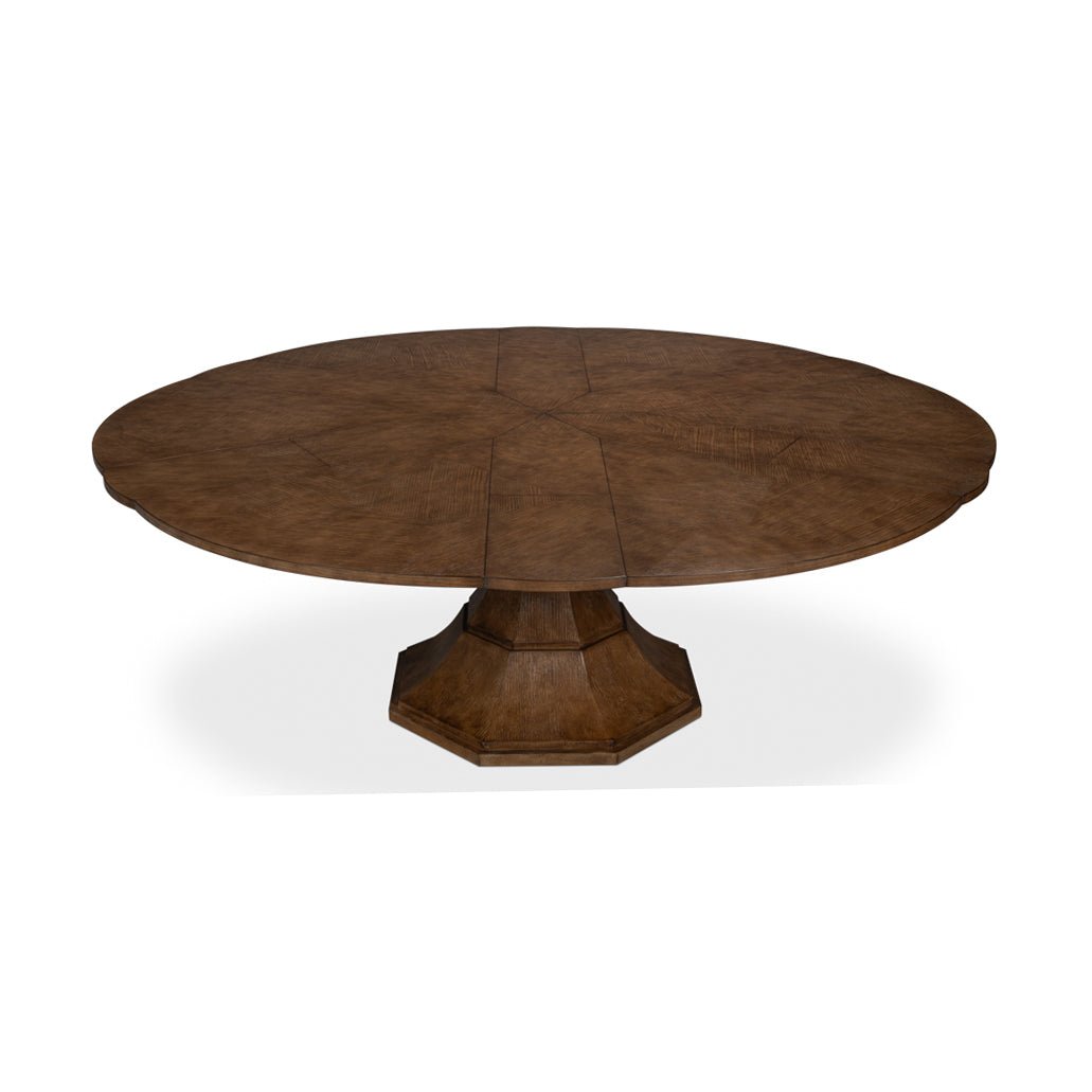 Modern Round Jupe Dining Table - 70&quot; - English Georgian America