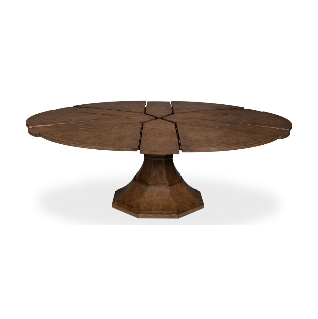 Modern Round Jupe Dining Table - 70&quot; - English Georgian America