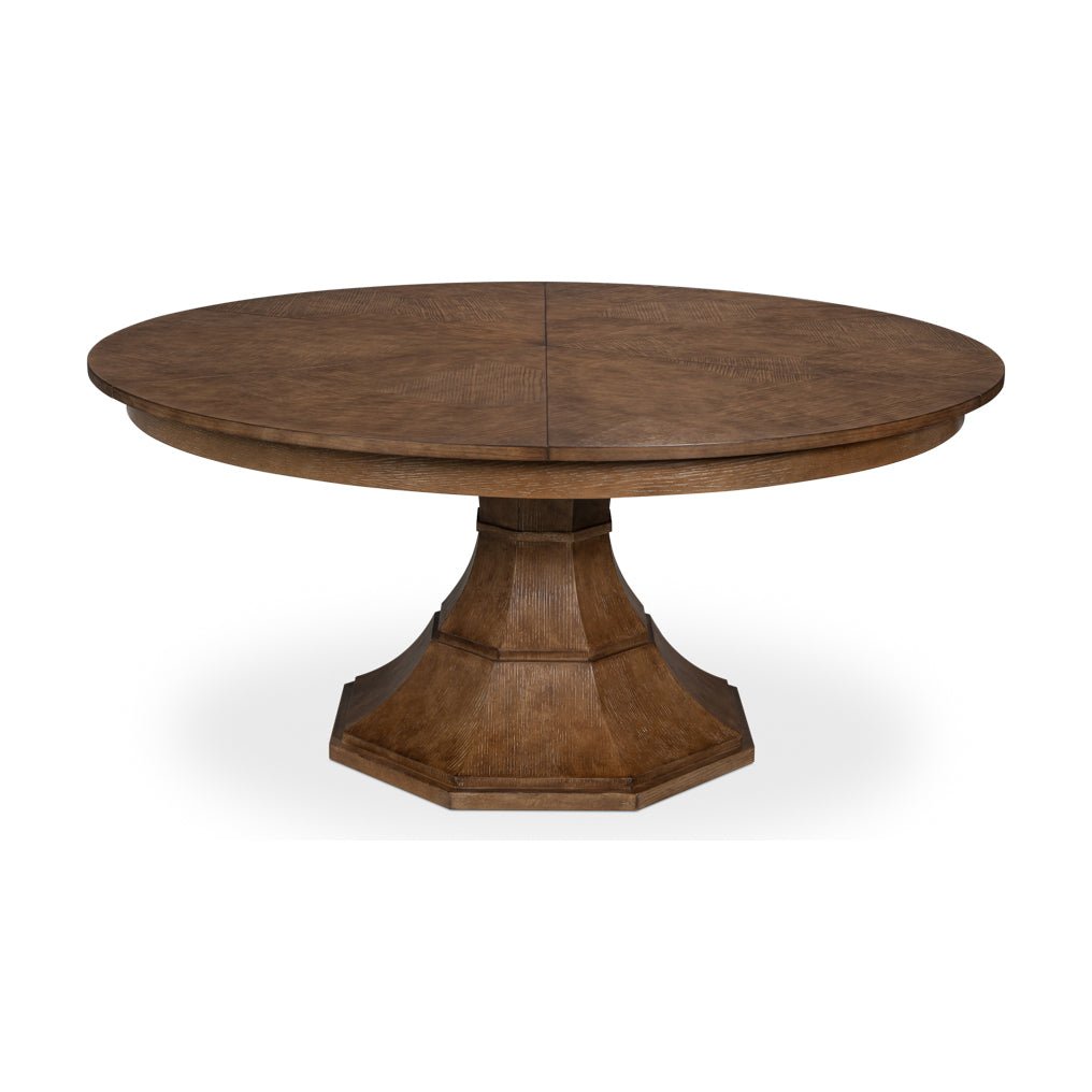 Modern Round Jupe Dining Table - 84" - English Georgian America