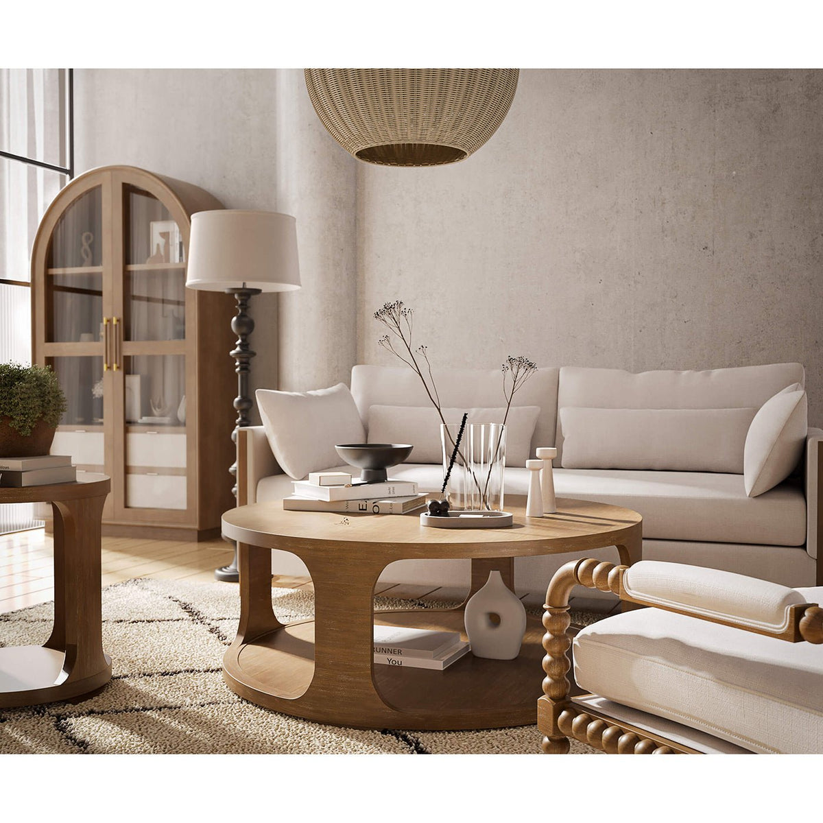 Modern Round Side Table - English Georgian America