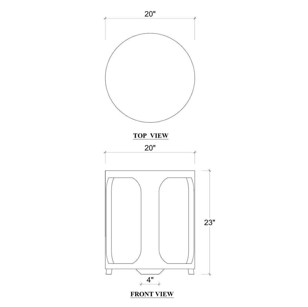 Modern Round Side Table - English Georgian America