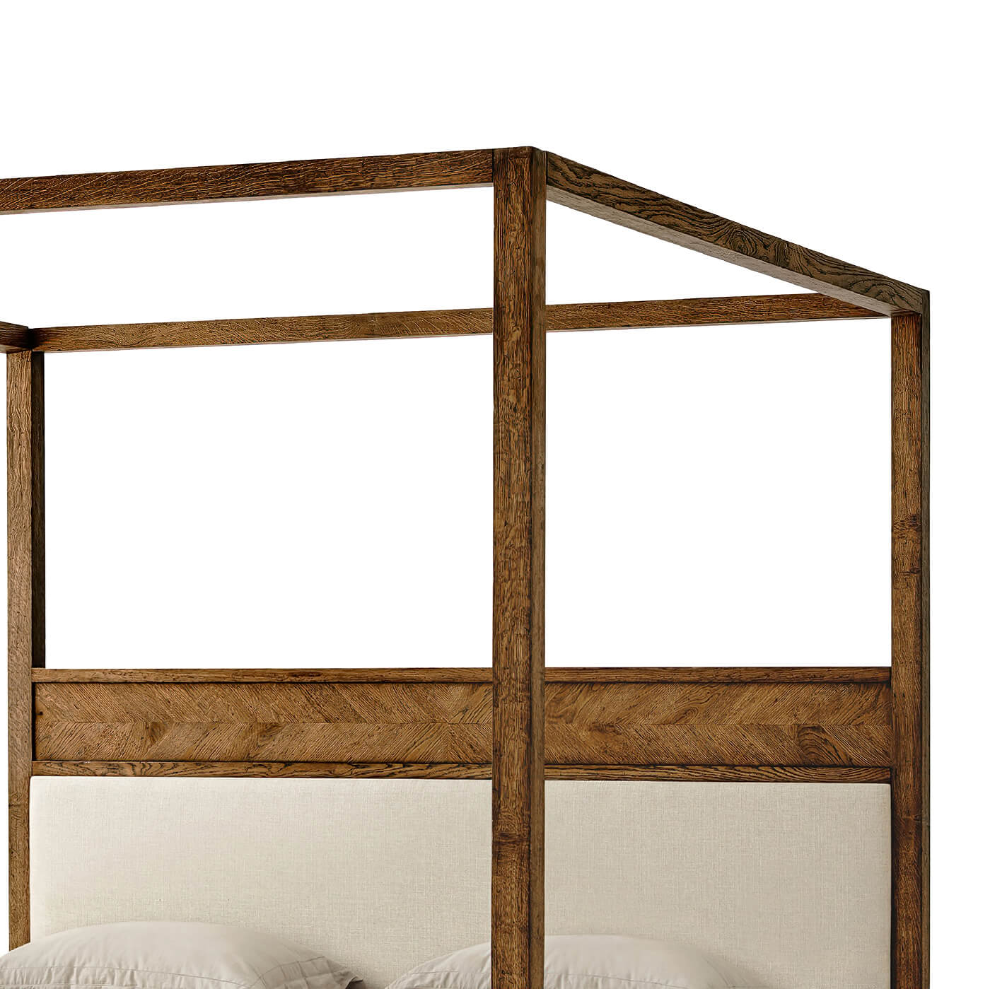 Modern Rustic Canopy California King Bed - English Georgian America